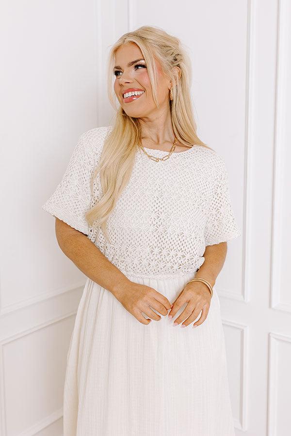 Sweet Embrace Crochet Midi Curves Product Image