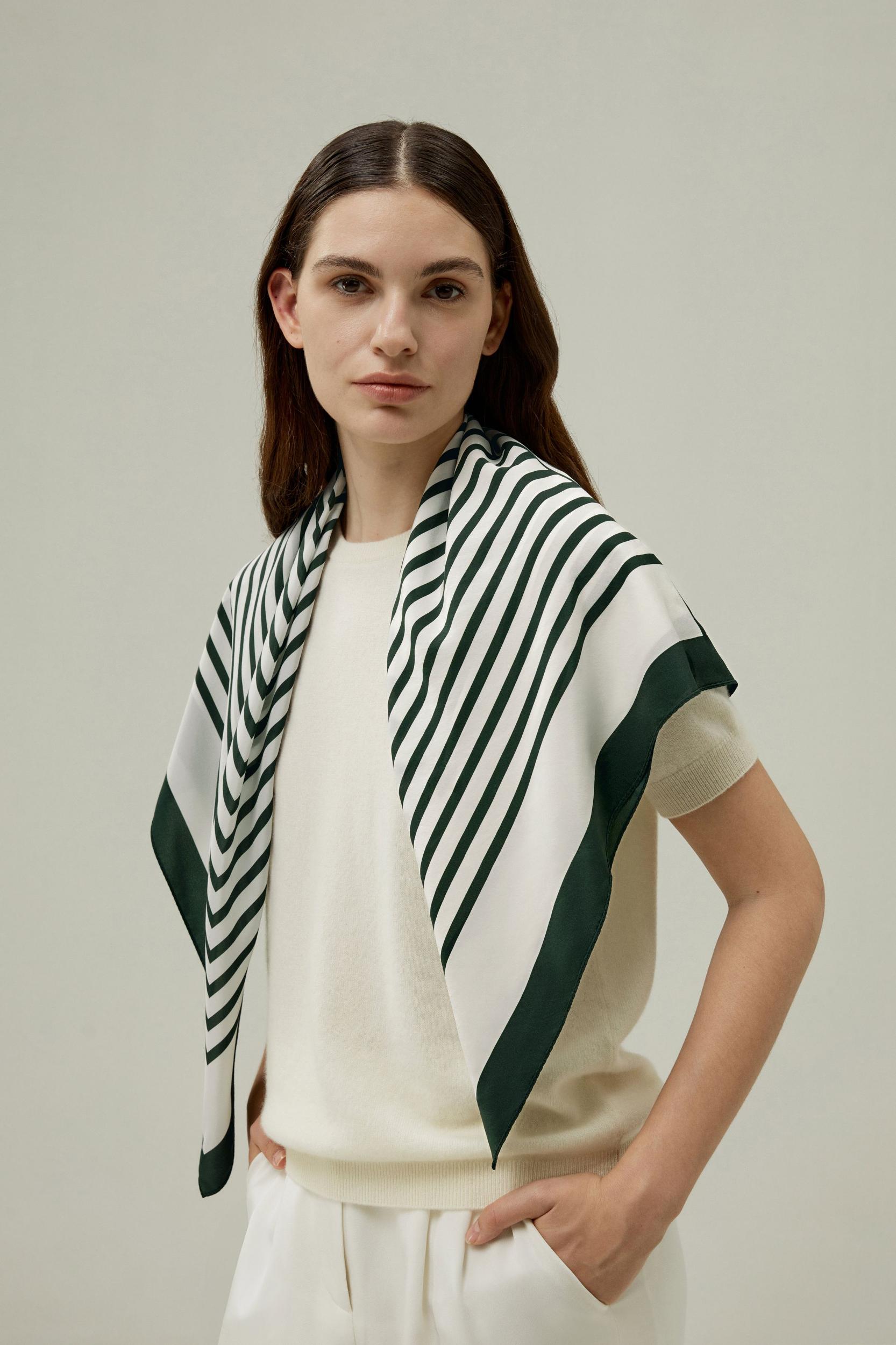 Mid-Century Pattern Silk Scarf Product Image