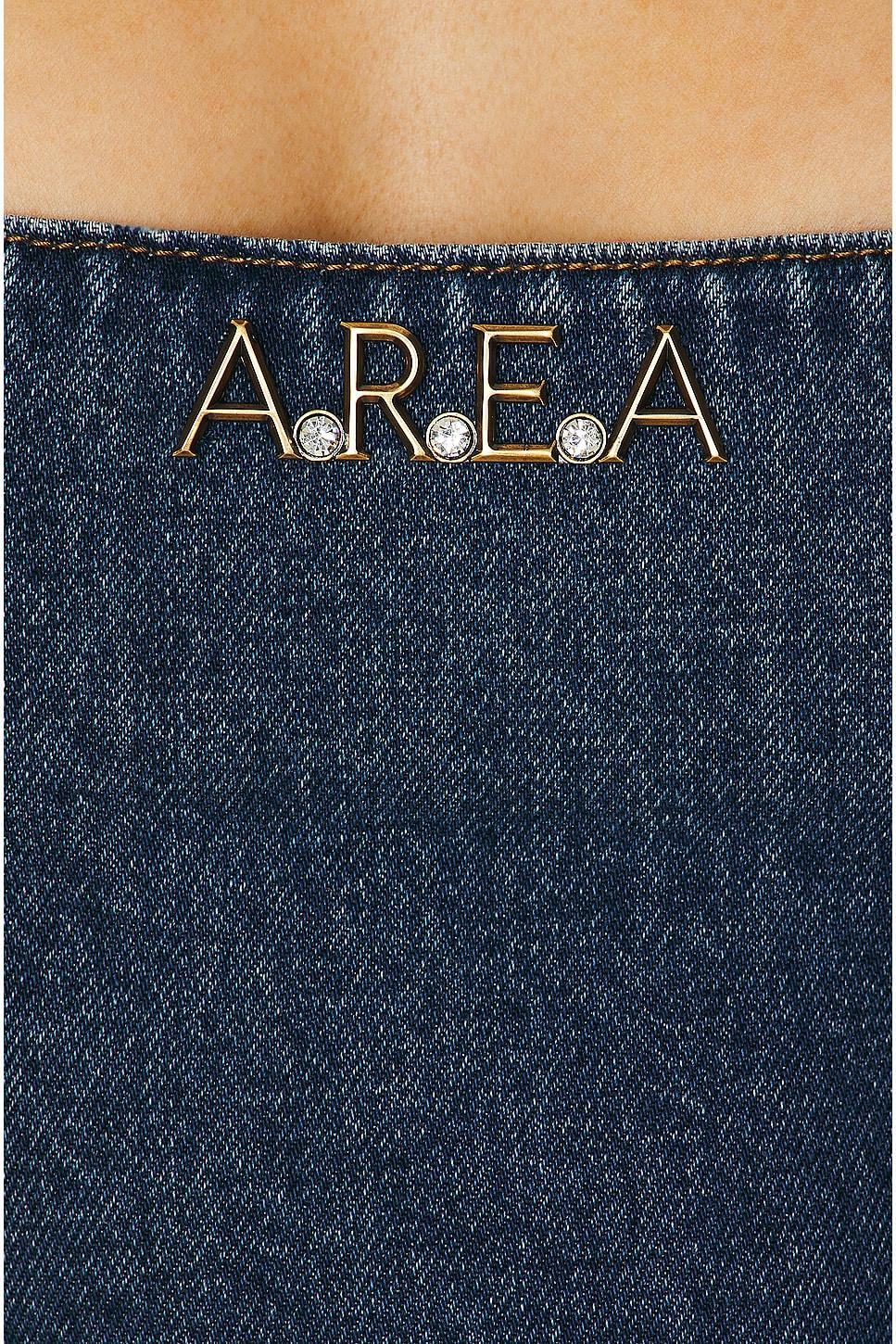 Jumbo Crystal Denim Corset Top Product Image