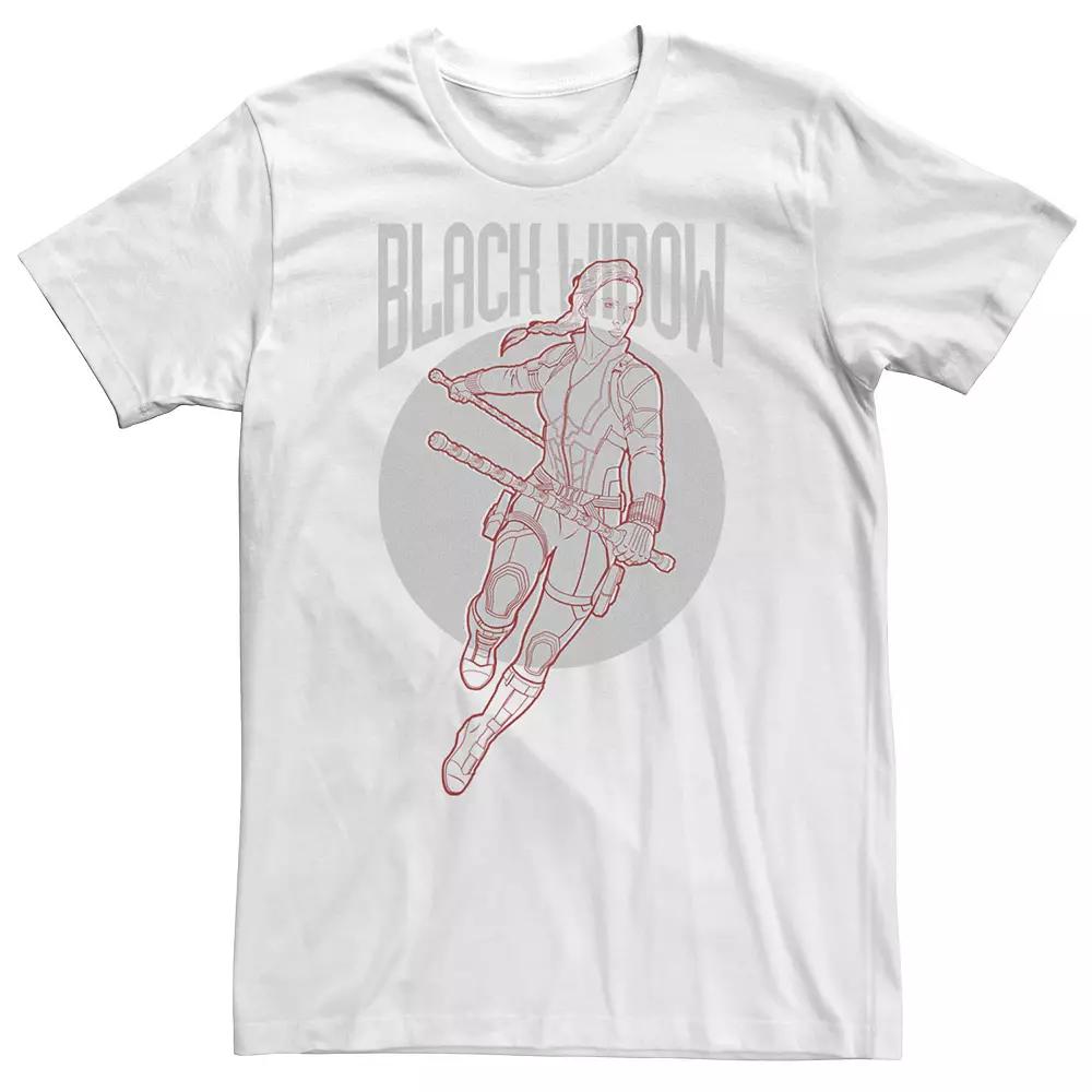 Big & Tall Marvel Avengers Endgame Black Widow Outline Poster Tee, Men's,  Product Image