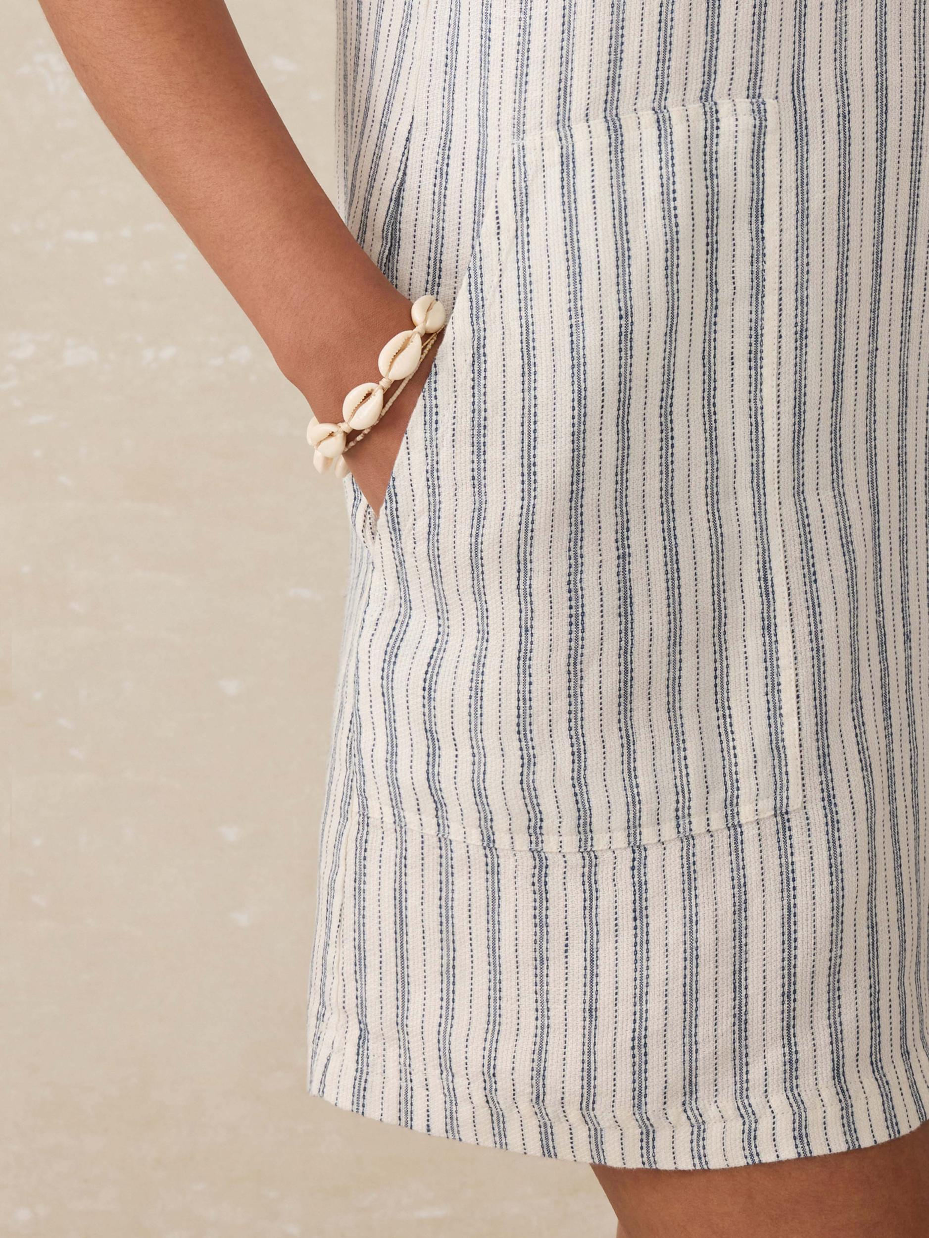 Azure Linen Dress - Oceanside Stripe Female Product Image