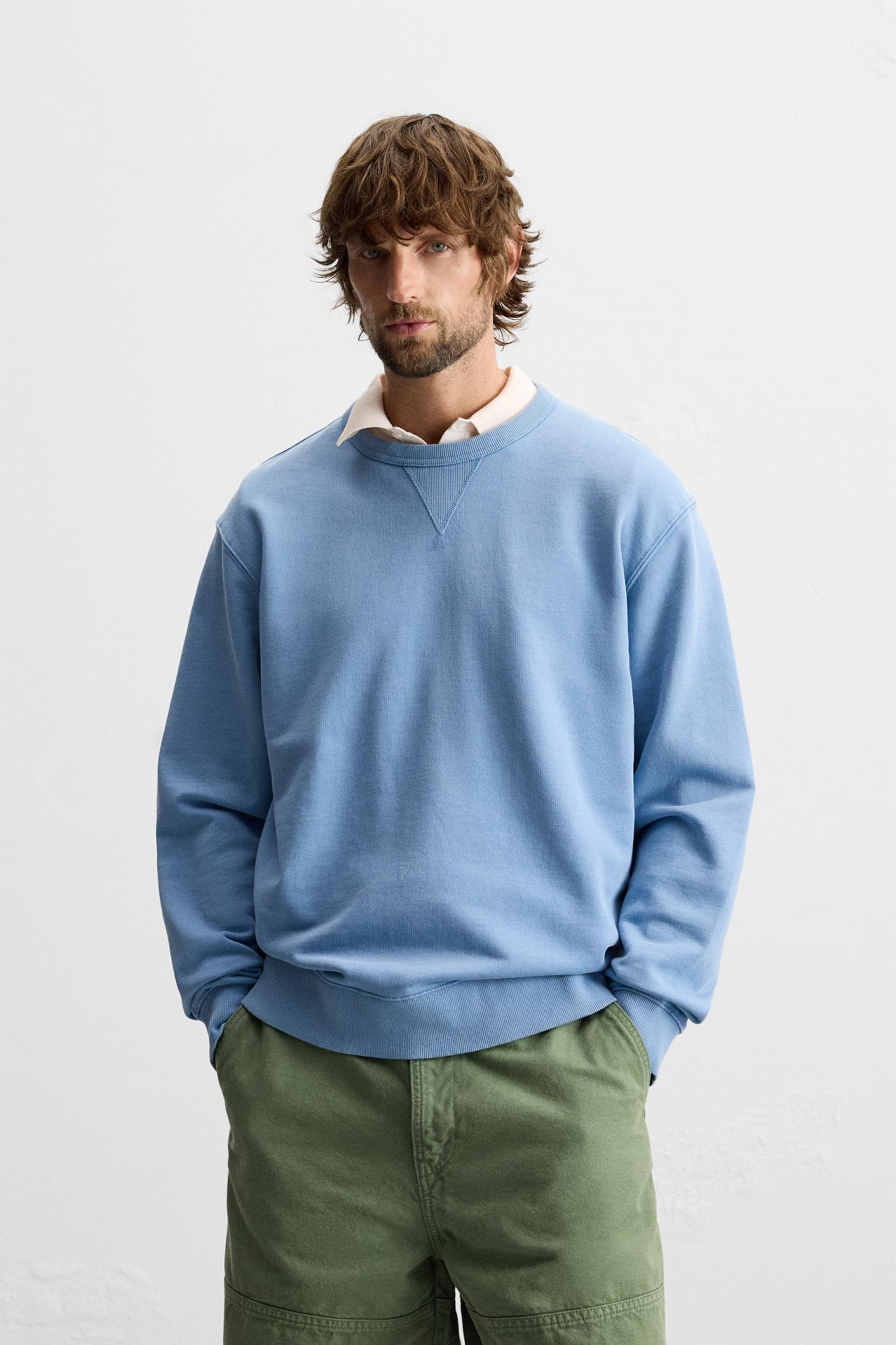 WASHED CREW NECK SWEATSHIRT Product Image