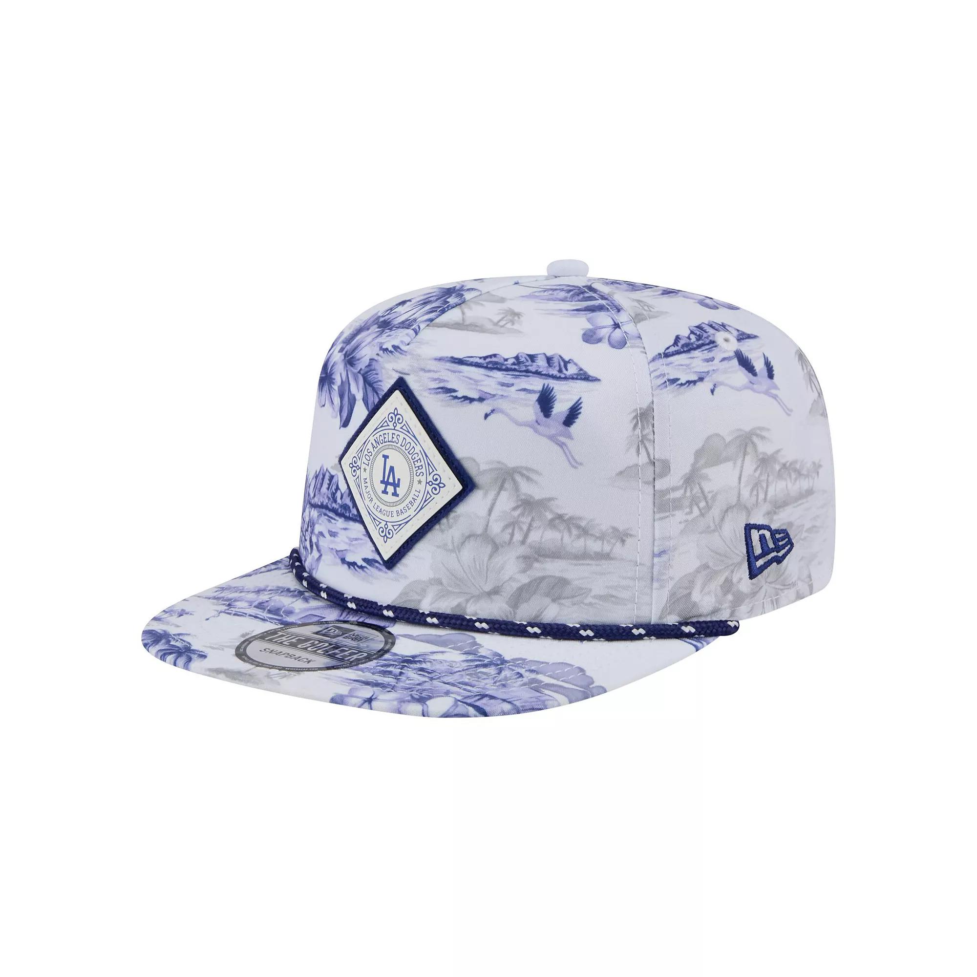 Men's New Era White Los Angeles Dodgers Printed Island Golfer Snapback Hat Product Image