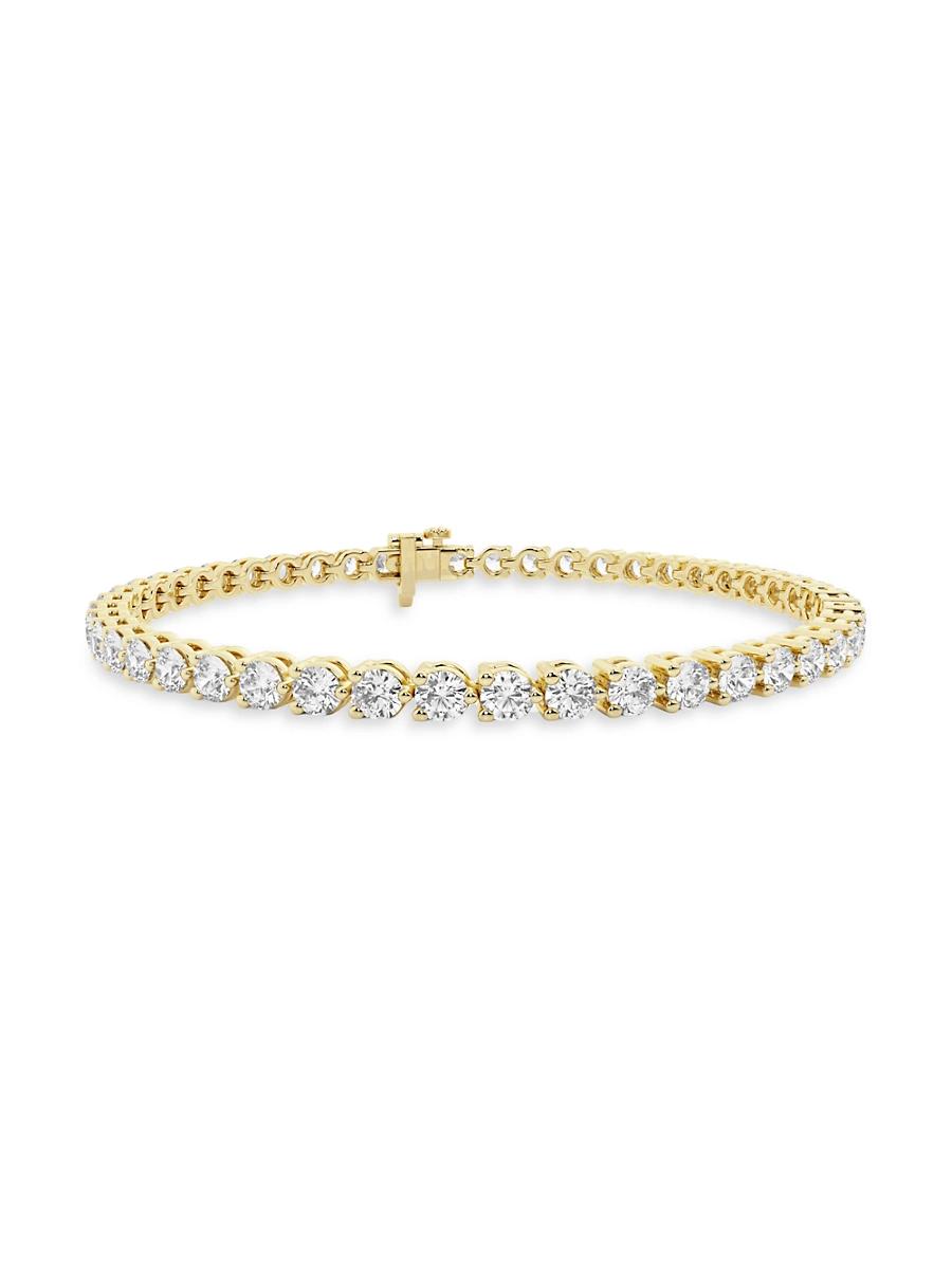 Womens 14K Yellow Gold & Natural Diamond Tennis Bracelet/1.00-10.00 TCW Product Image