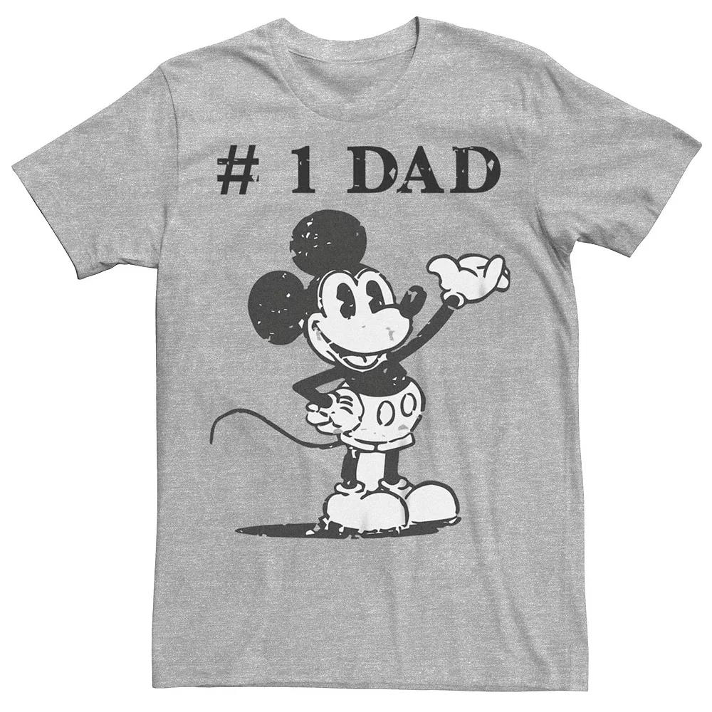 Disney's Mickey Mouse Men's Classic Number 1 Dad Graphic Tee,  Product Image