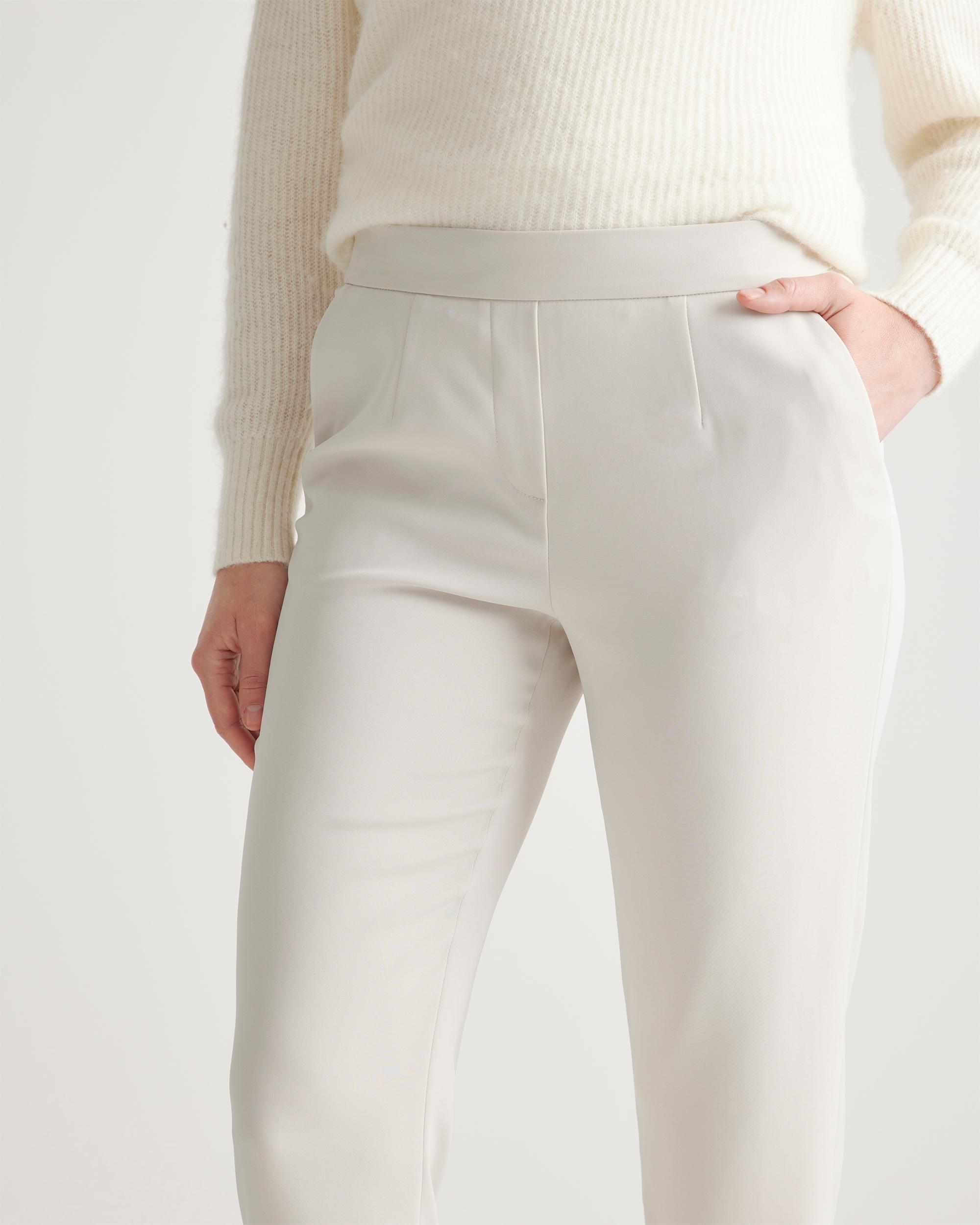 Quince | Women's Stretch Crepe Pleated Ankle Pants Recycled Polyester / Spandex Product Image