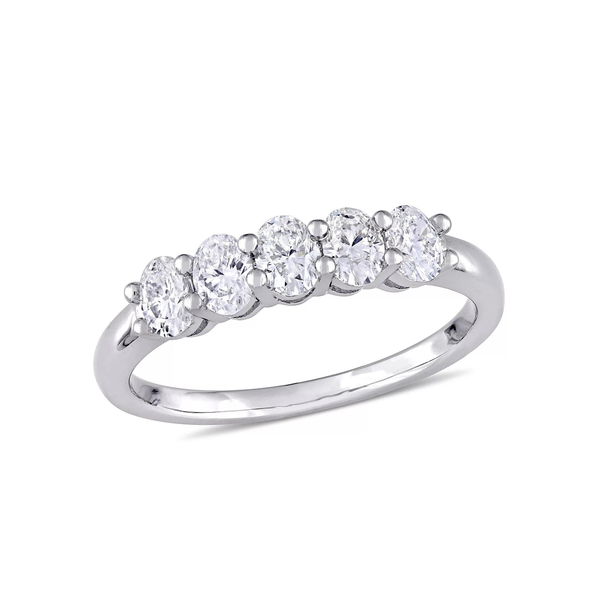 Stella Grace 14k White Gold 1 Carat T.W. Diamond 5-Stone Ring, Women's, Size: 6, 14k Whgold Product Image