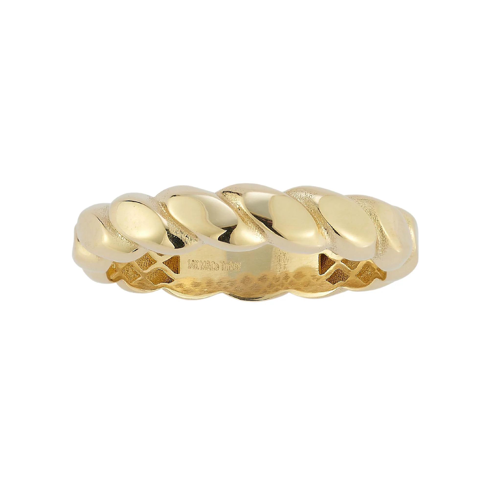 LUMINOR GOLD 14k Gold Braided Band Ring, Women's, Size: 6 Product Image