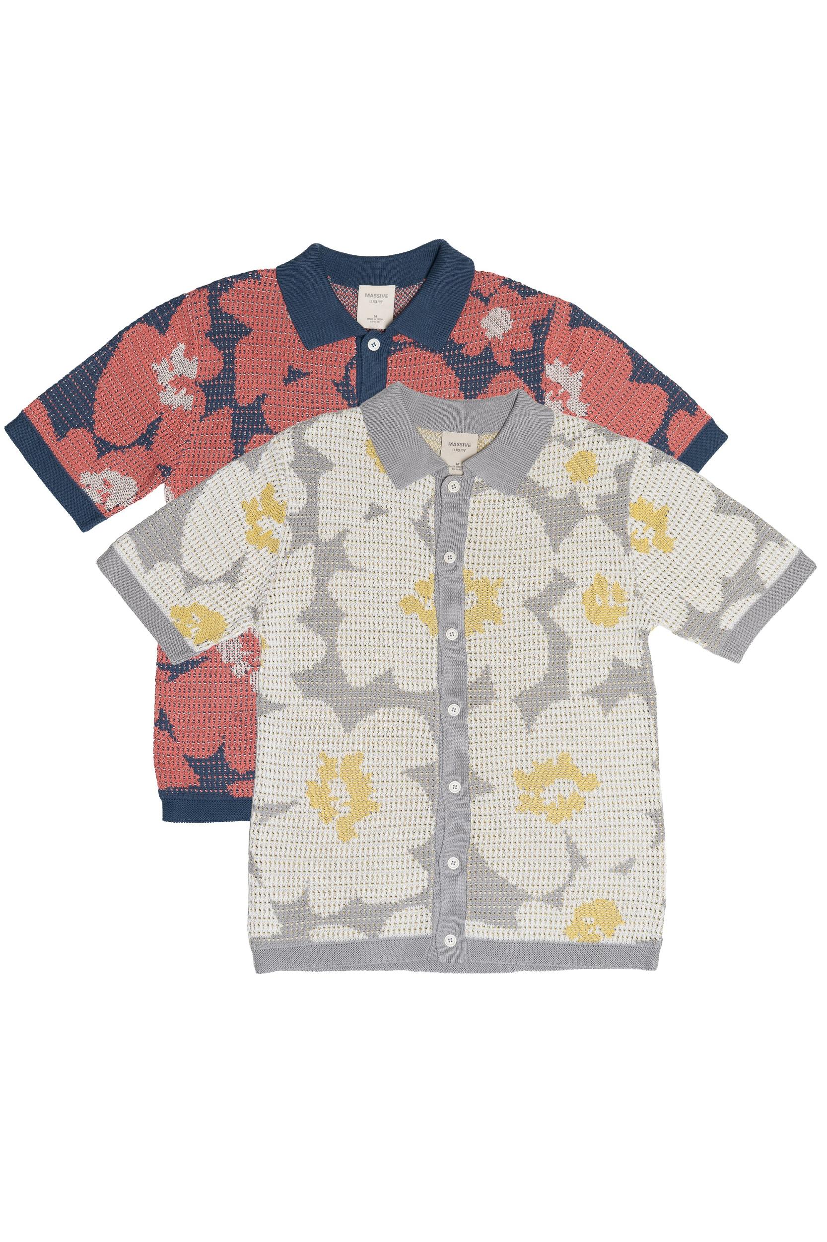 Pressed Flower Knit Button Up Product Image