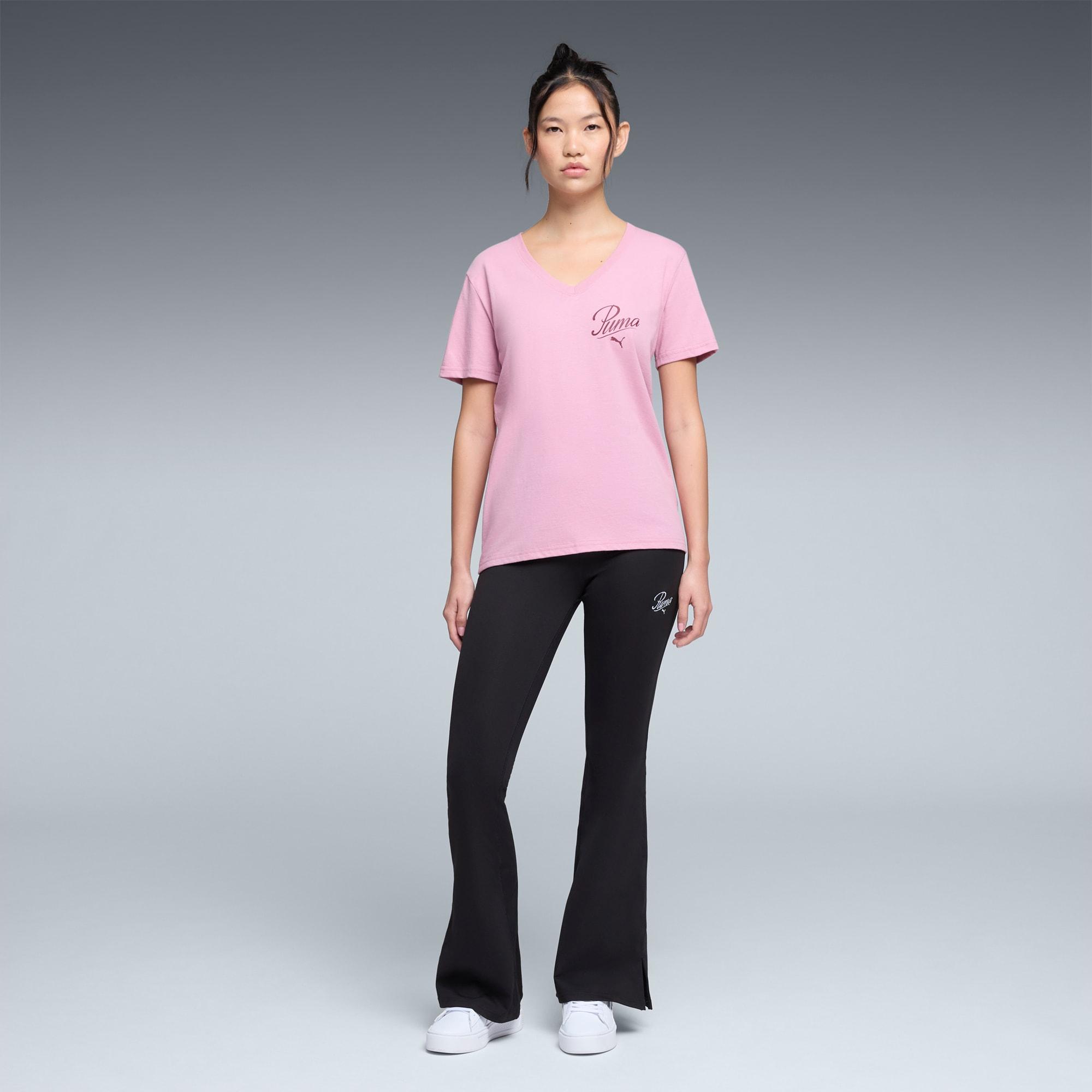 Essentials Script V-Neck Tee Women Product Image