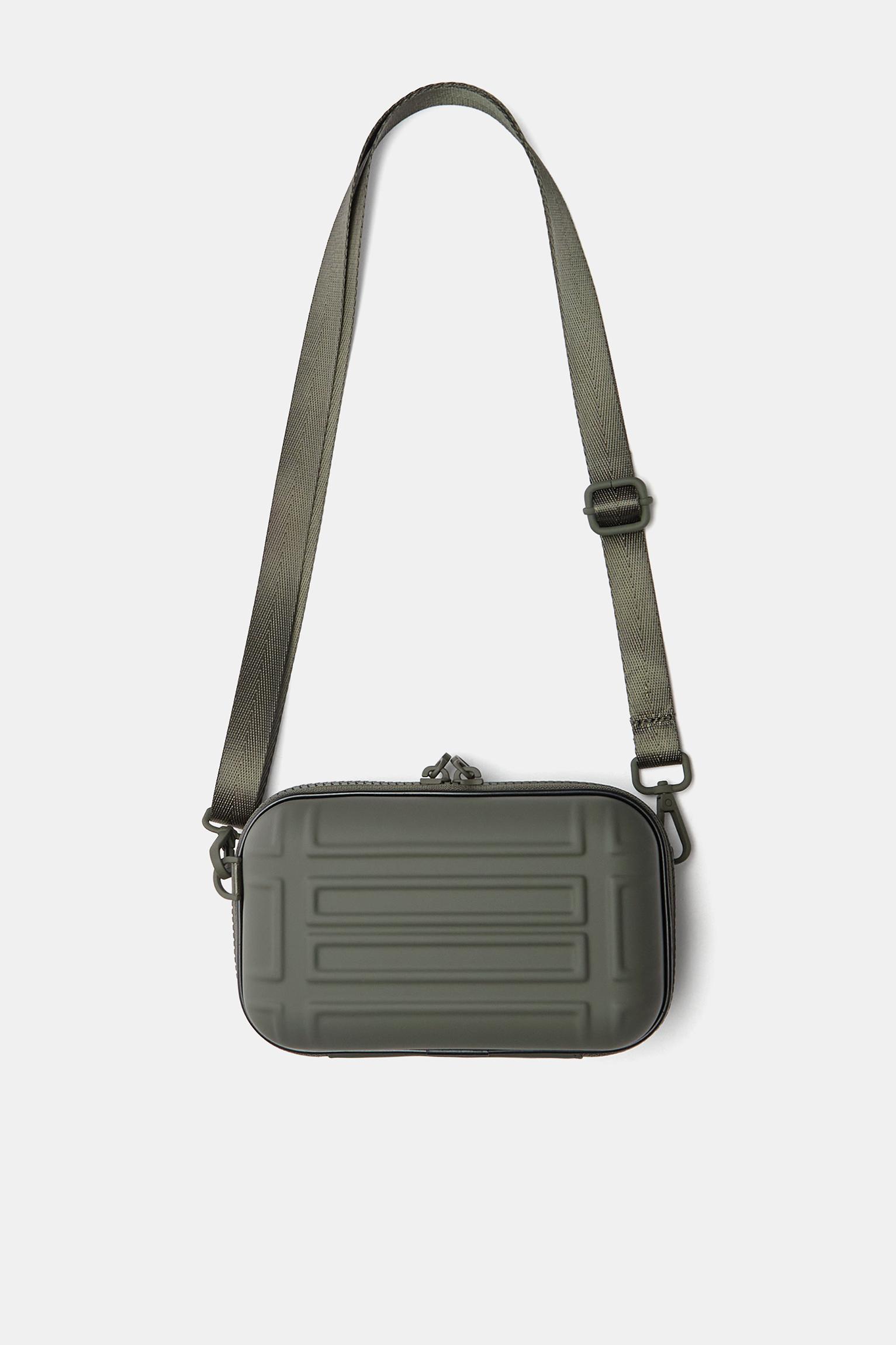 Rubberized rigid crossbody bag Product Image