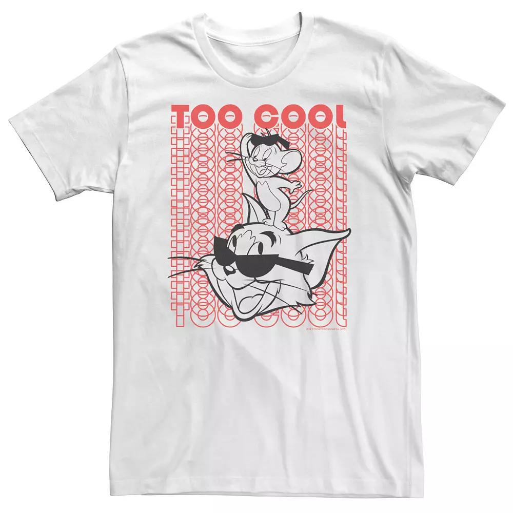 Big & Tall Tom and Jerry Too Cool Repeating Retro Tee, Men's,  Product Image