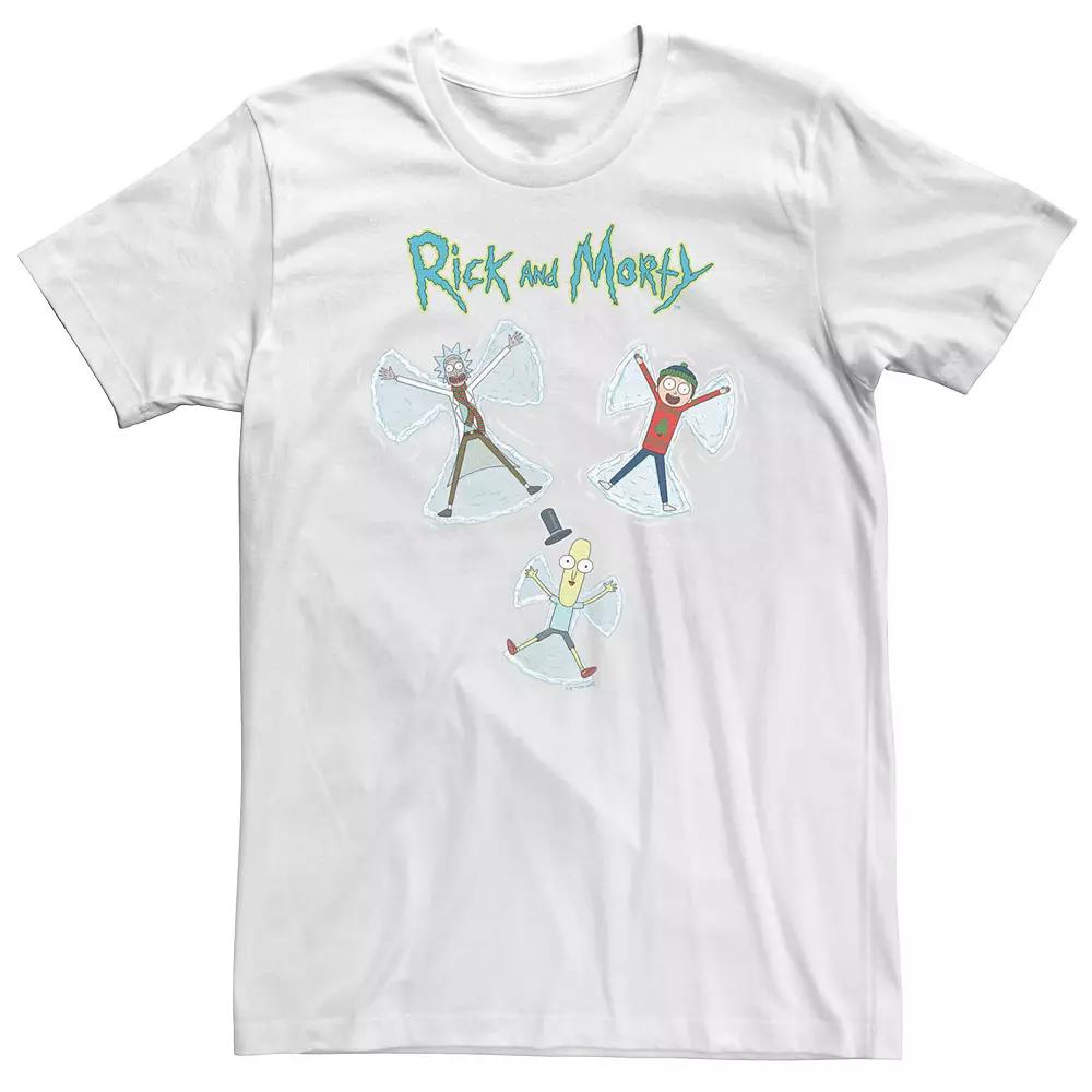 Big & Tall Rick And Morty Christmas Snow Angels Tee, Men's,  Product Image