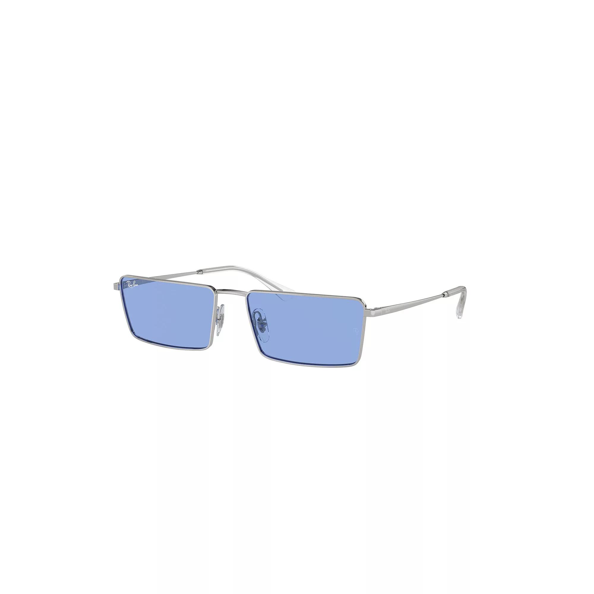 Women's Ray-Ban RB3741 59mm Rectangle Sunglasses, Silver Product Image