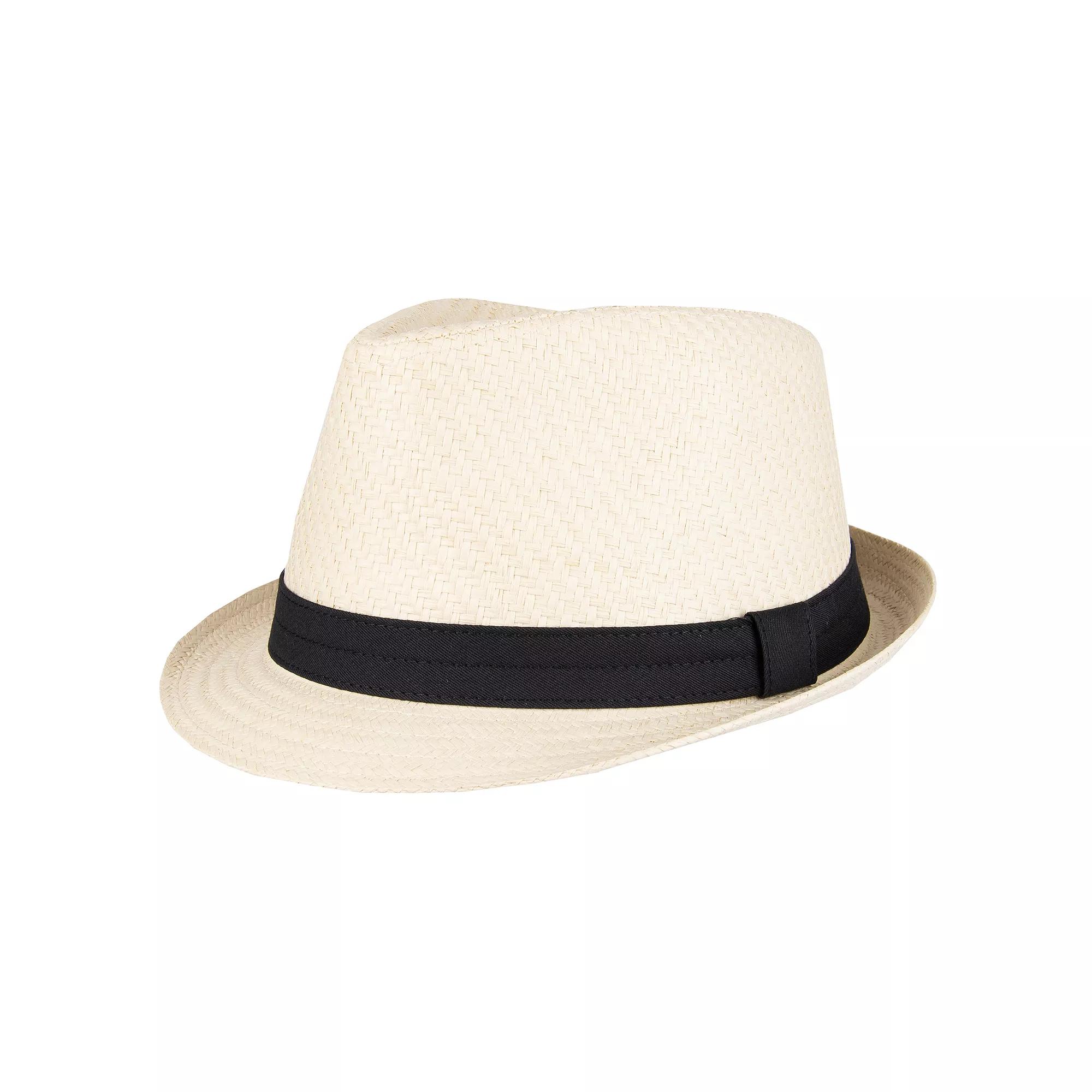 Men's Levi's® Twill-Band Straw Fedora, Size: Large/XL, Natural Product Image