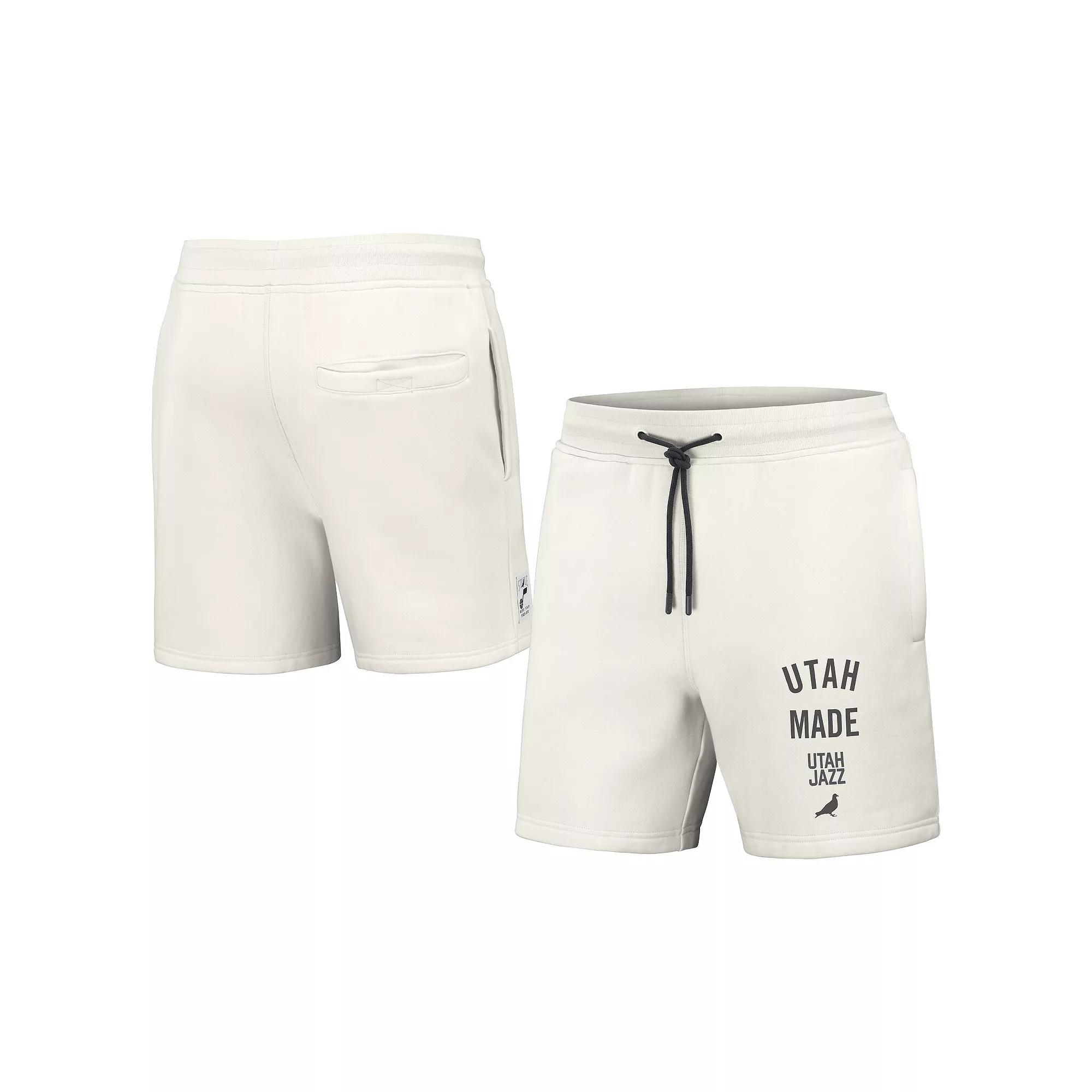 Men's NBA x Staple Cream Brooklyn Nets Heavyweight Fleece Shorts,  Product Image
