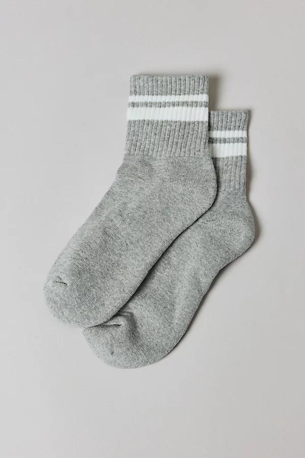 Alana Striped Athletic Quarter Crew Sock Womens at Urban Outfitters Product Image