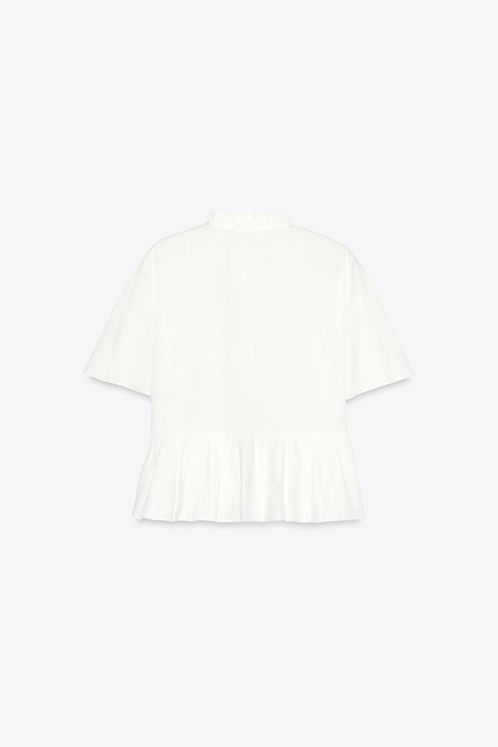 ZW COLLECTION EMBROIDERED PEPLUM SHIRT Product Image