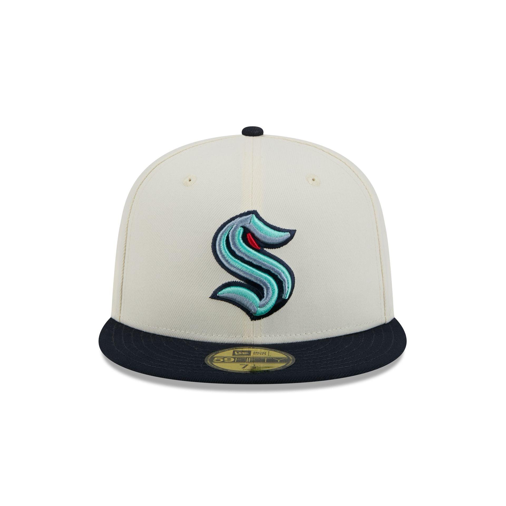 Seattle Kraken Chrome White 59FIFTY Fitted Hat Male Product Image