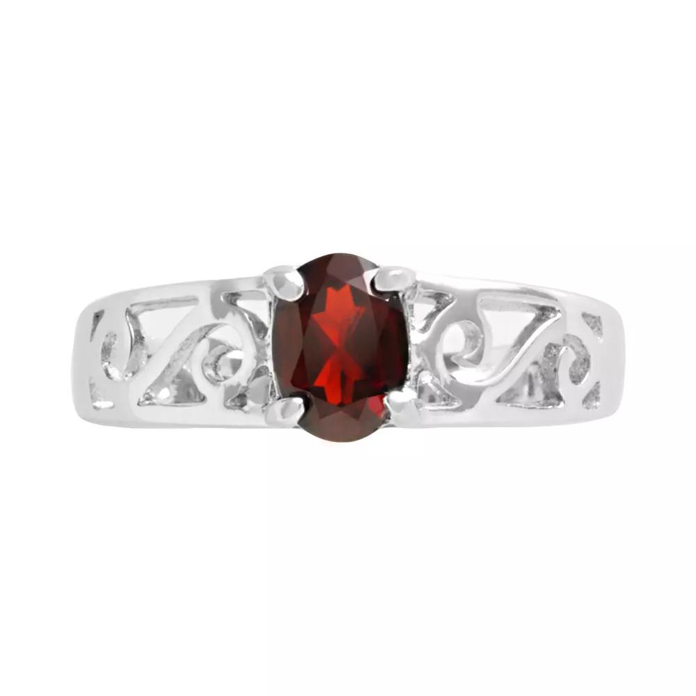 Traditions Jewelry Company Sterling Silver Garnet Ring, Women's,  Product Image
