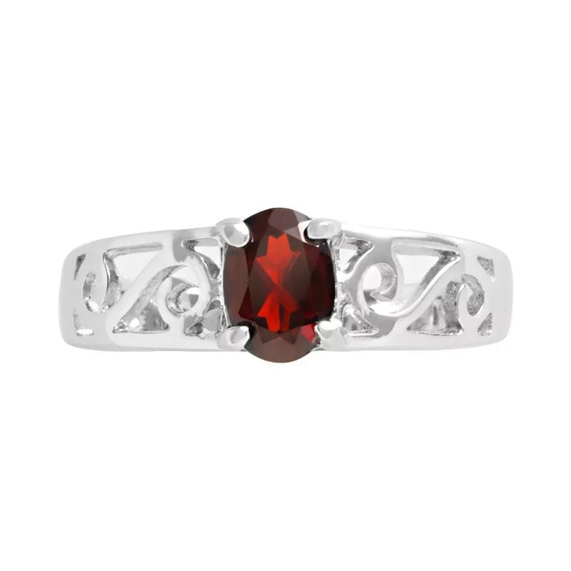 Traditions Jewelry Company Sterling Silver Garnet Ring, Women's,  Product Image