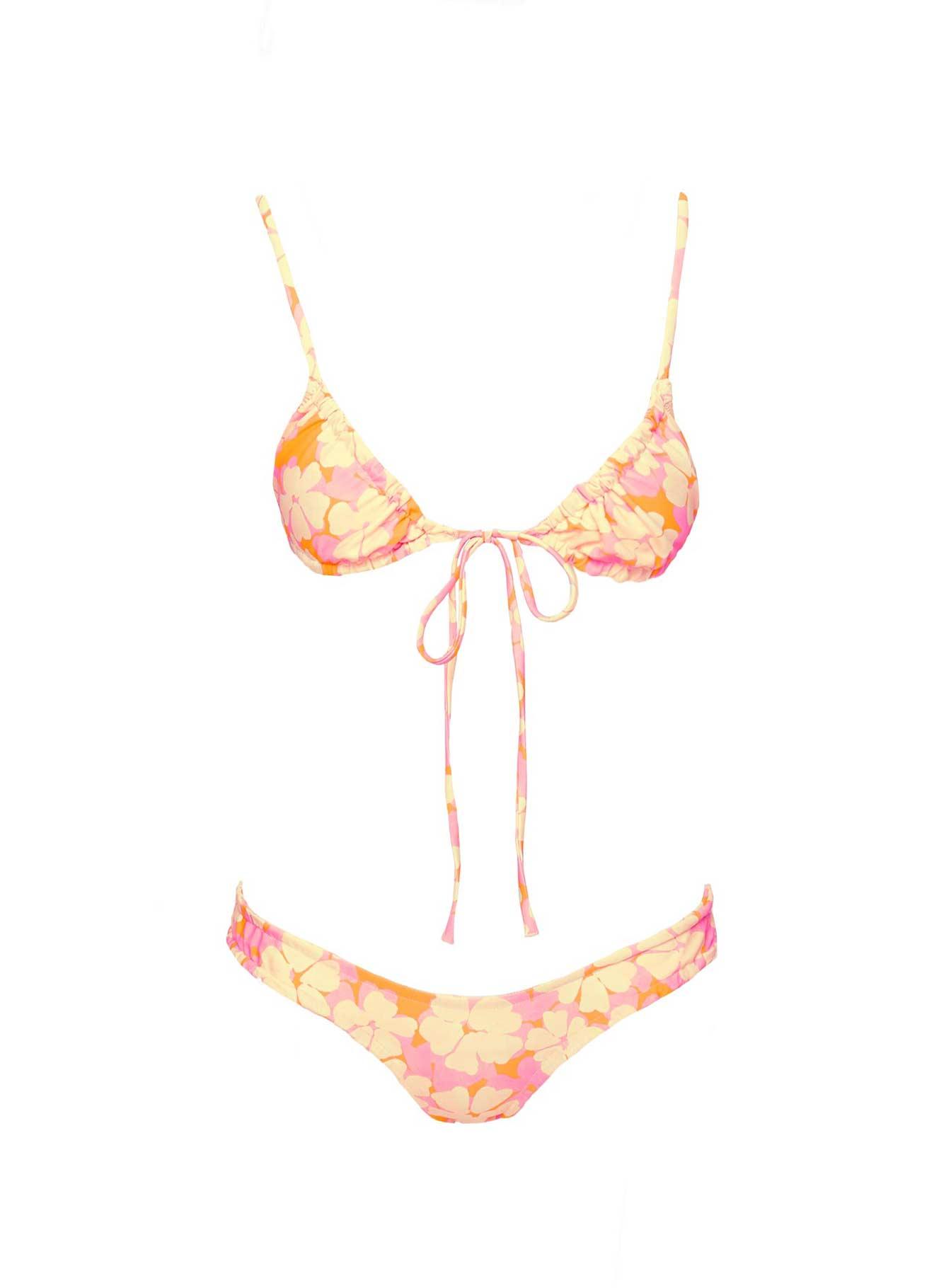 Lelani Ruched Bikini Top Multi Floral Product Image