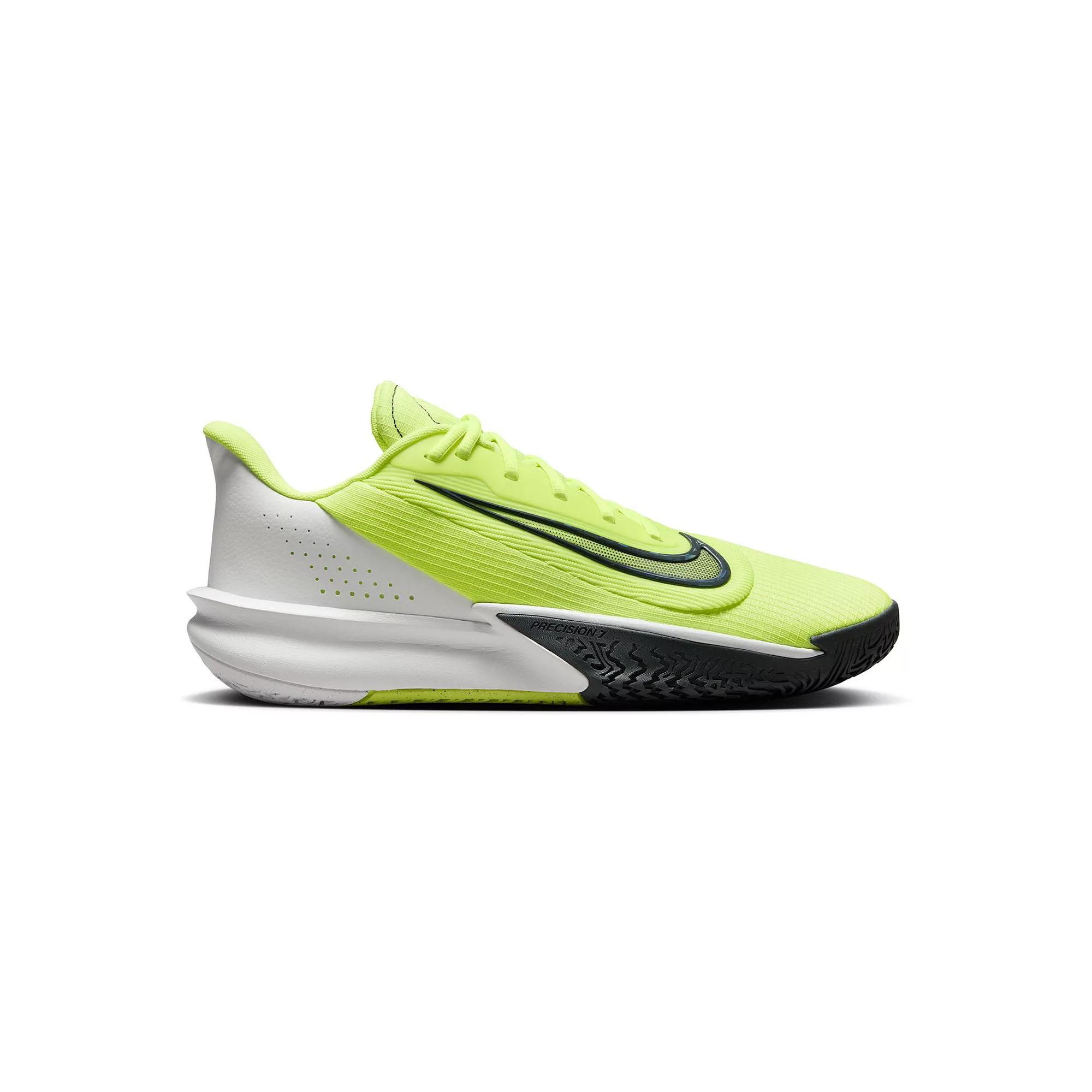 Nike Precision VII Men's Basketball Shoes, Size: 11, Volt Grey Gray Product Image