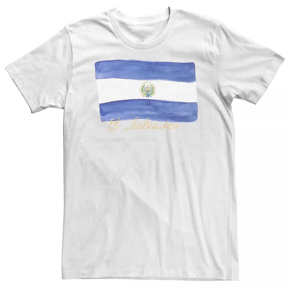 Big & Tall HHM El Salvador Flag Watercolor Tee, Men's,  Product Image