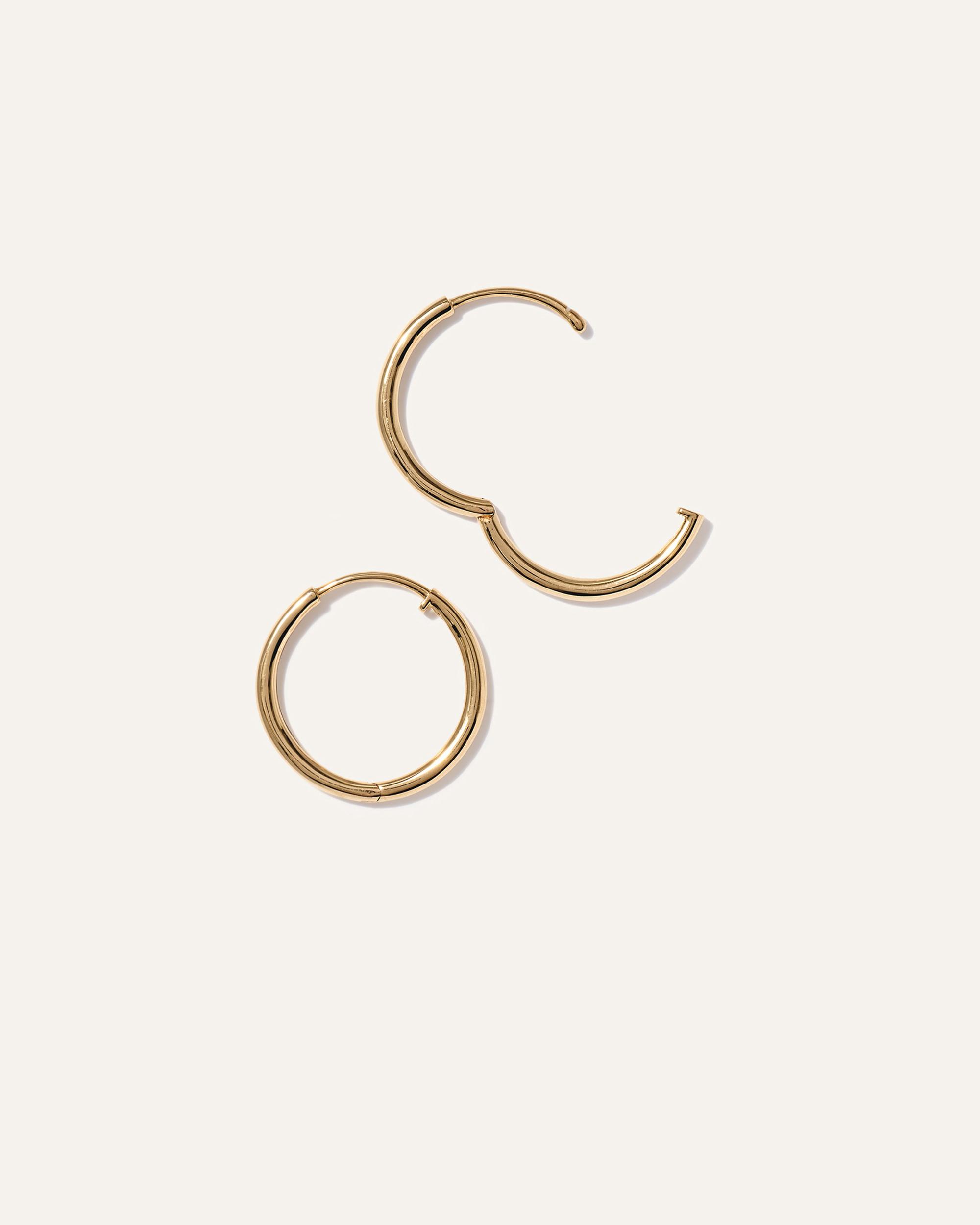 Quince | Women's 14K Gold Classic Hoop Earrings Product Image