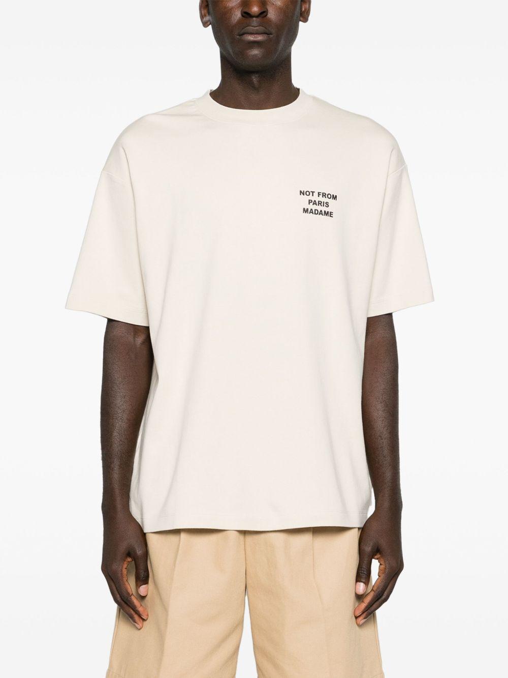 slogan-print cotton T-shirt Product Image