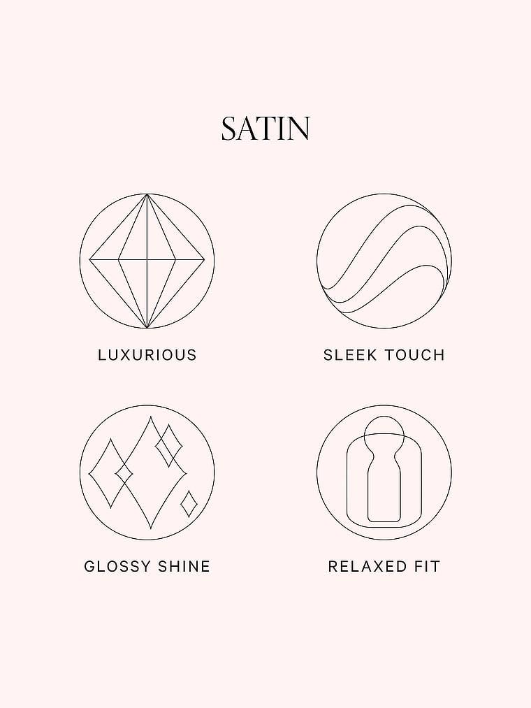 Glazed Satin Short Pajama Set Product Image