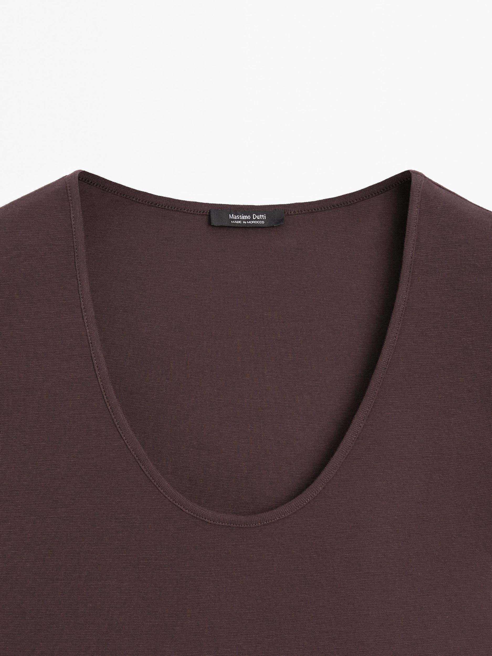 Crew neck cotton blend T-shirt Product Image