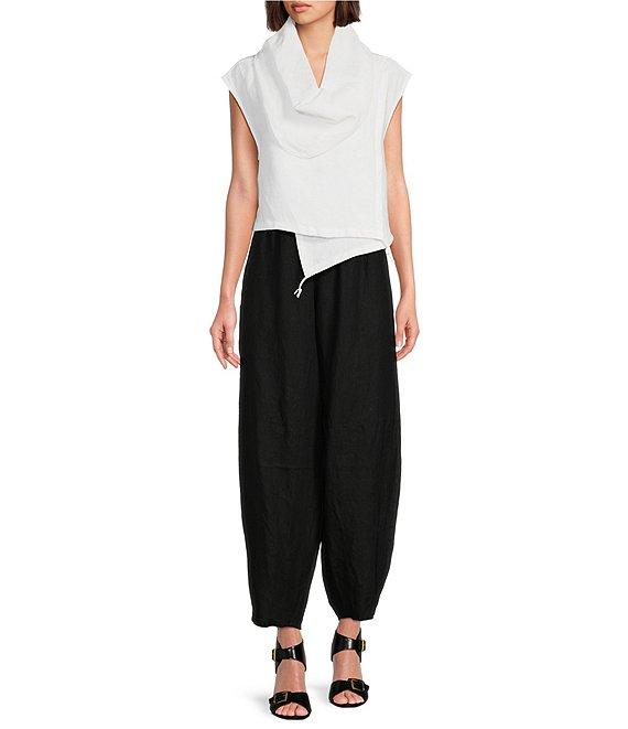 Bryn Walker Olivier Light Linen Ankle Lantern Coordinating Pull-On Pants Product Image