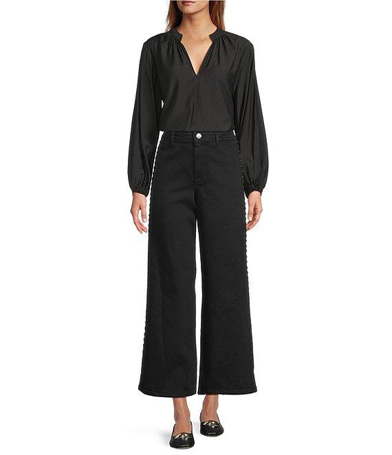 Antonio Melani Doris V-Neck Long Sleeve Elastic Cuff Blouse Product Image