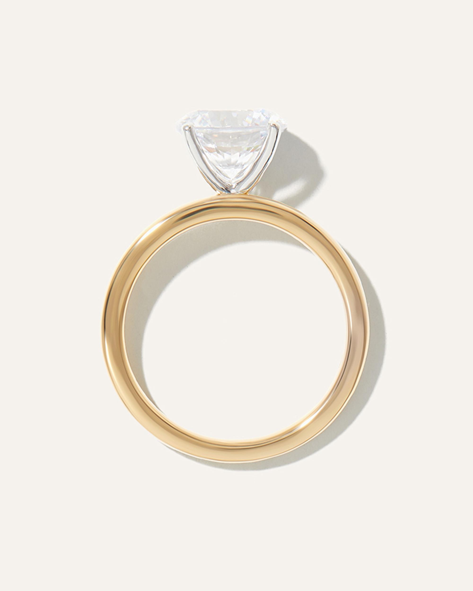 Quince | Women's Lab Grown Diamond Round Comfort Fit Engagement Ring Product Image