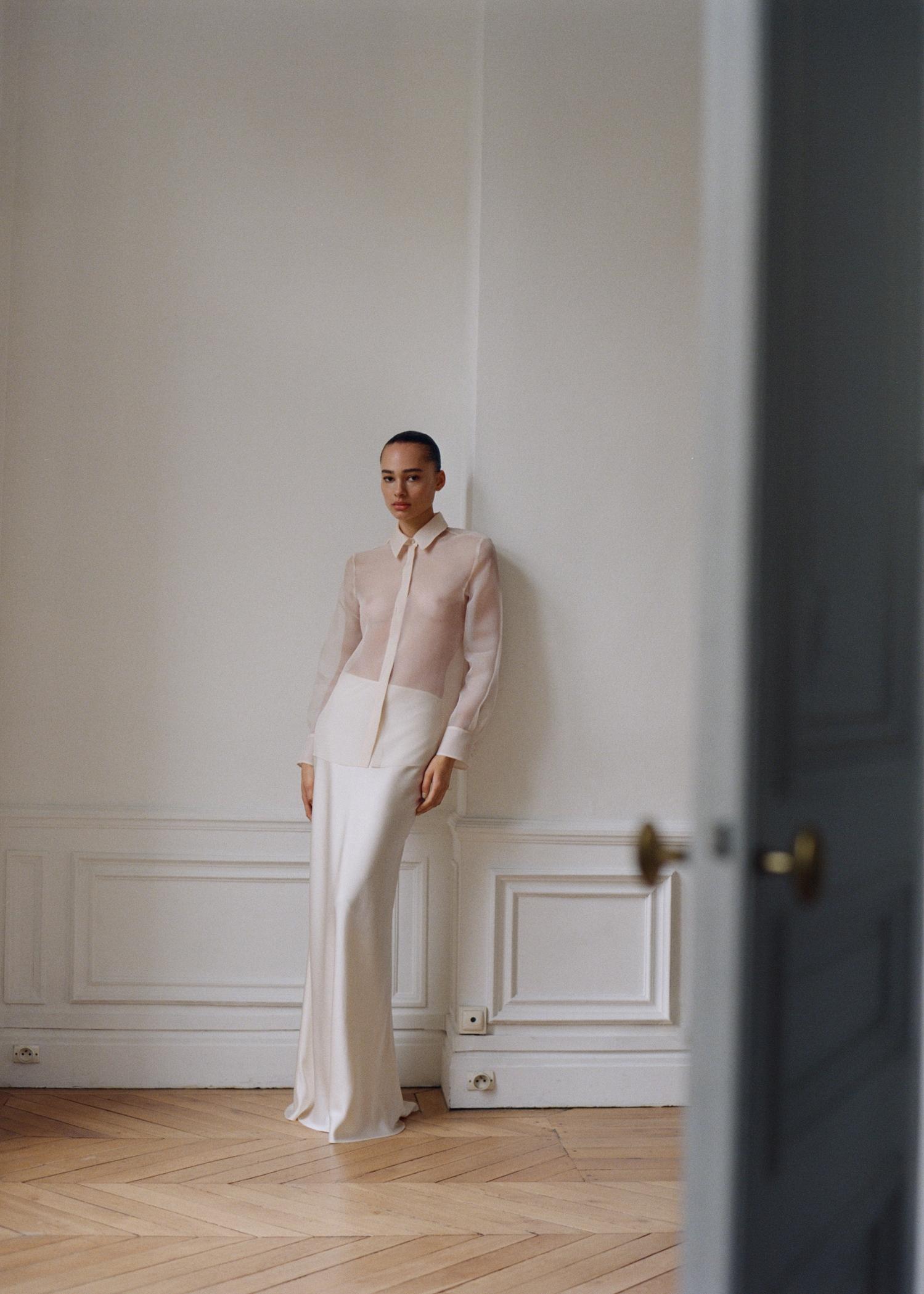 Satin maxi-skirt - Women | MANGO USA Product Image