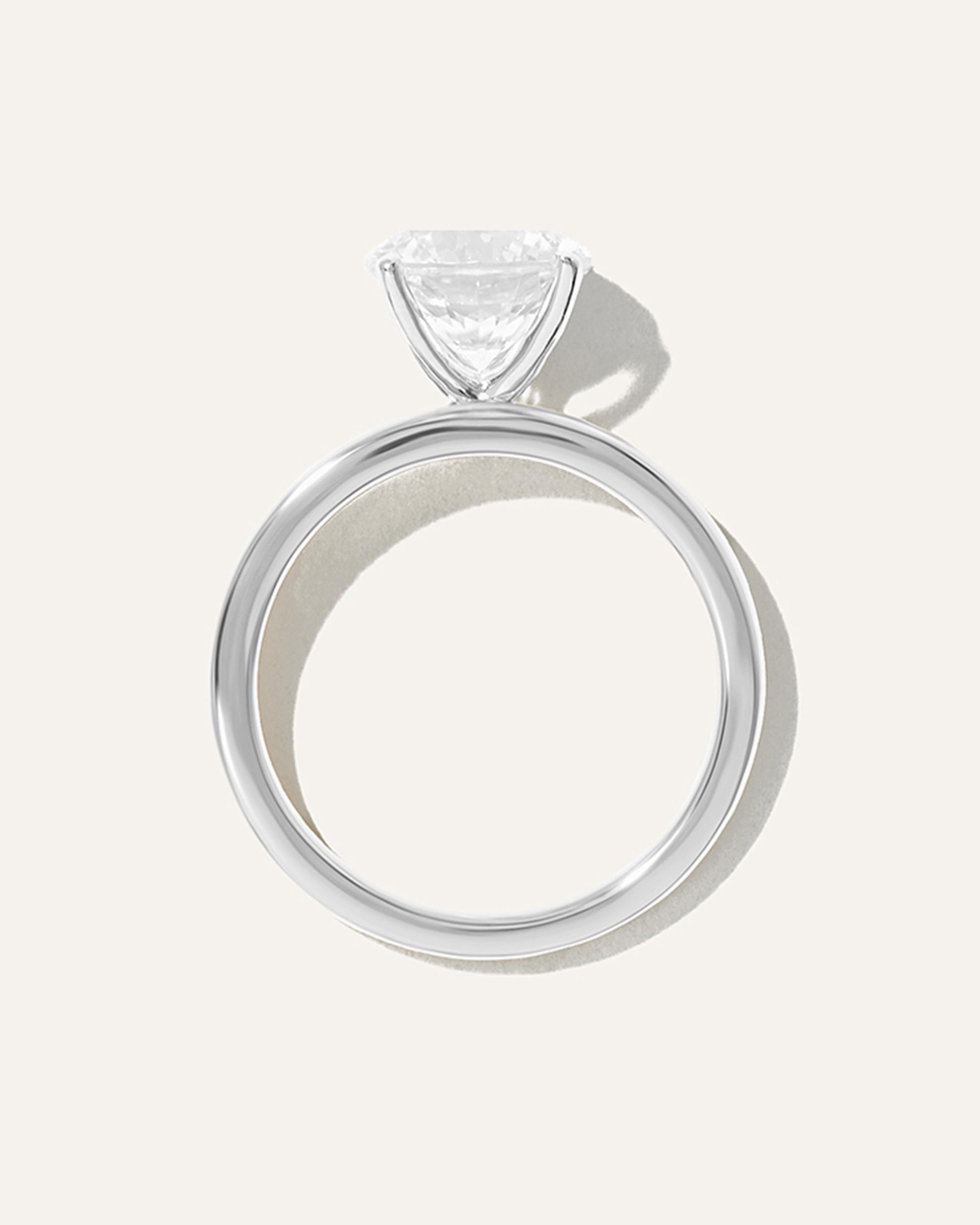 Quince | Women's Lab Grown Diamond Round Comfort Fit Engagement Ring Product Image