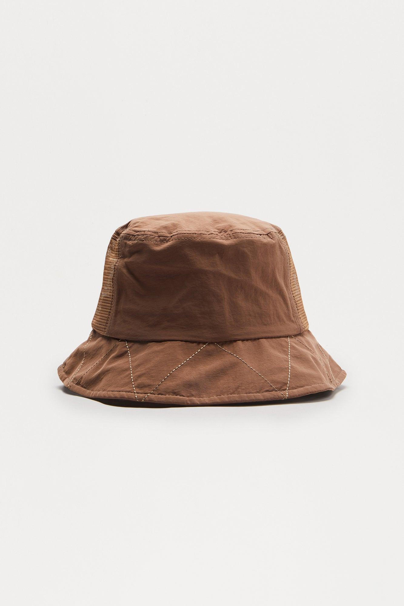 Perforated Panel Bucket Hat - Taupe Product Image