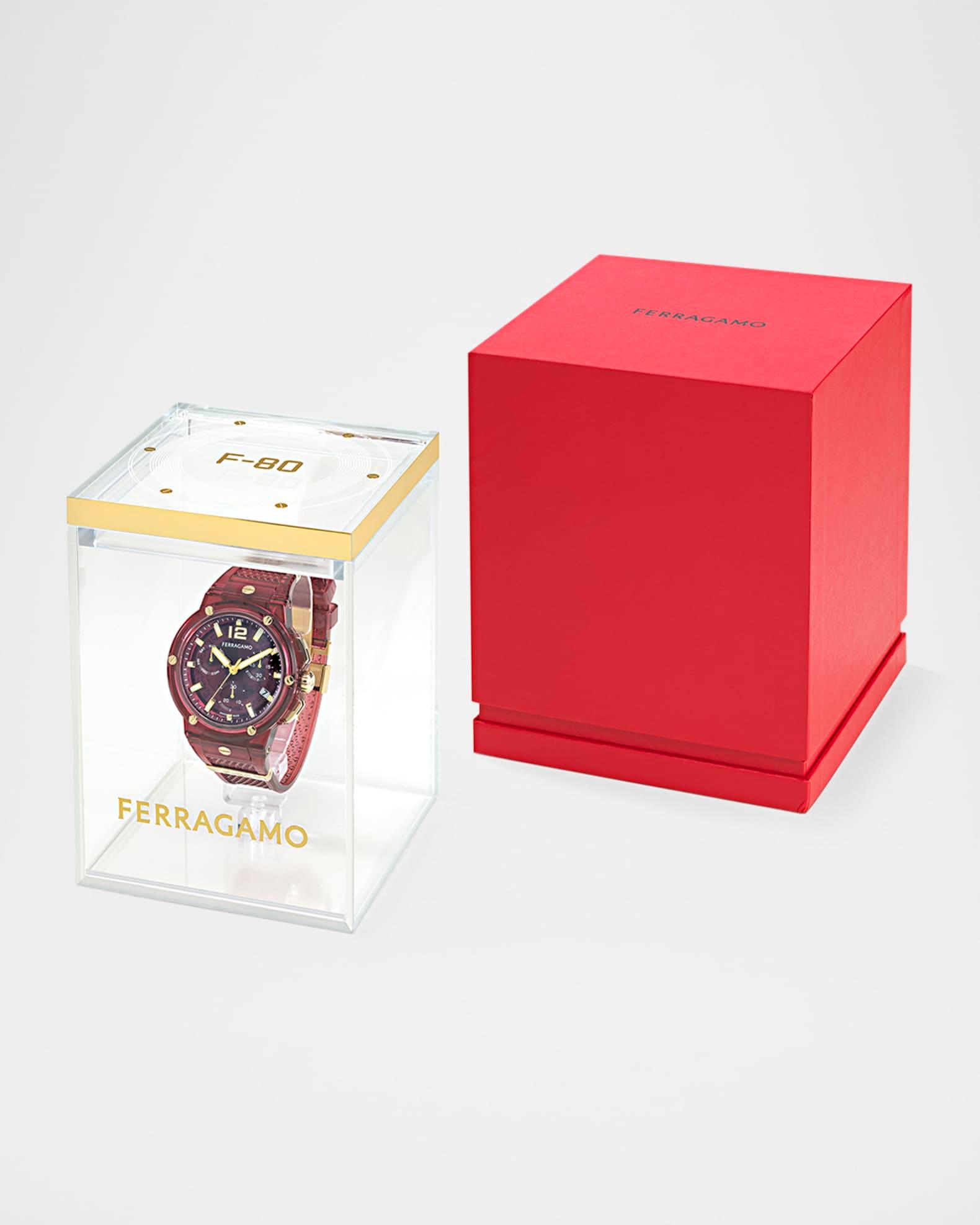 Mens F-80 44MM Translucent Burgundy Bioplastic Chronograph Watch Product Image