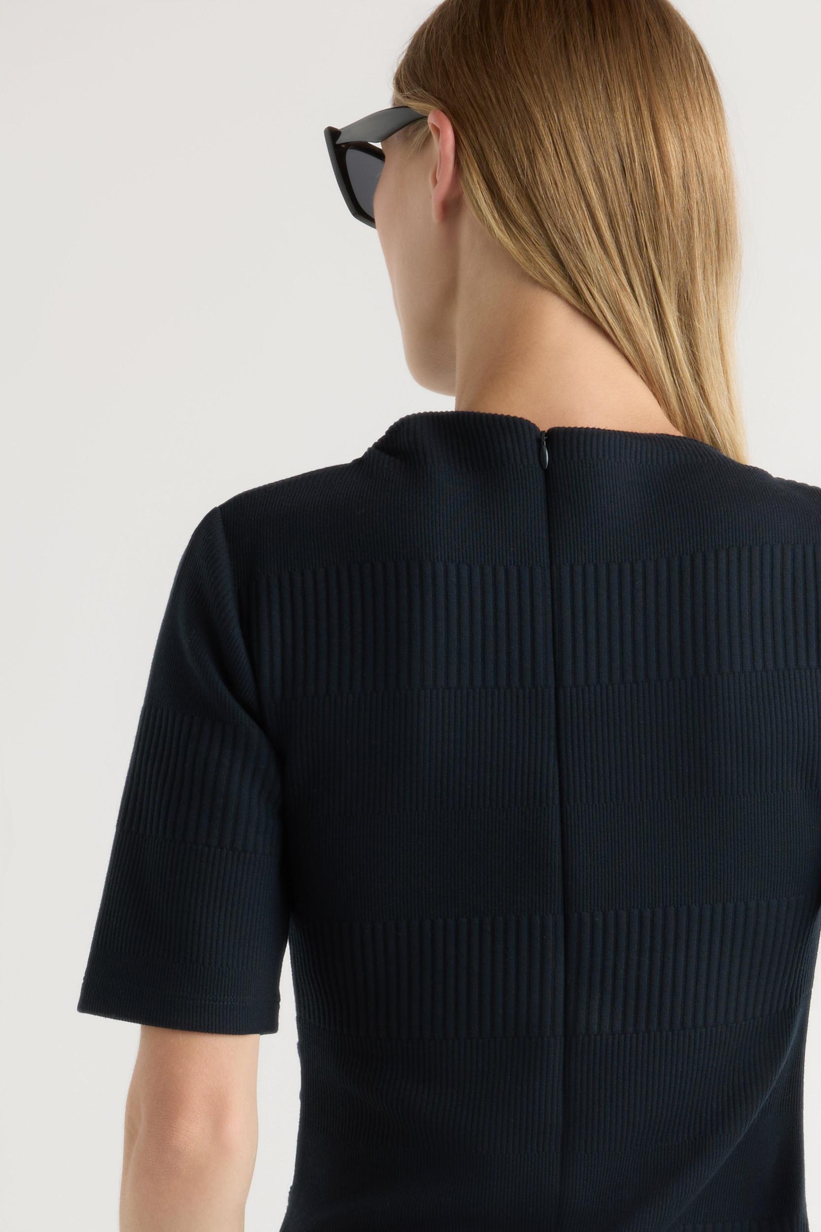 Pauline Ribbed Asymmetric-Neck Top Product Image