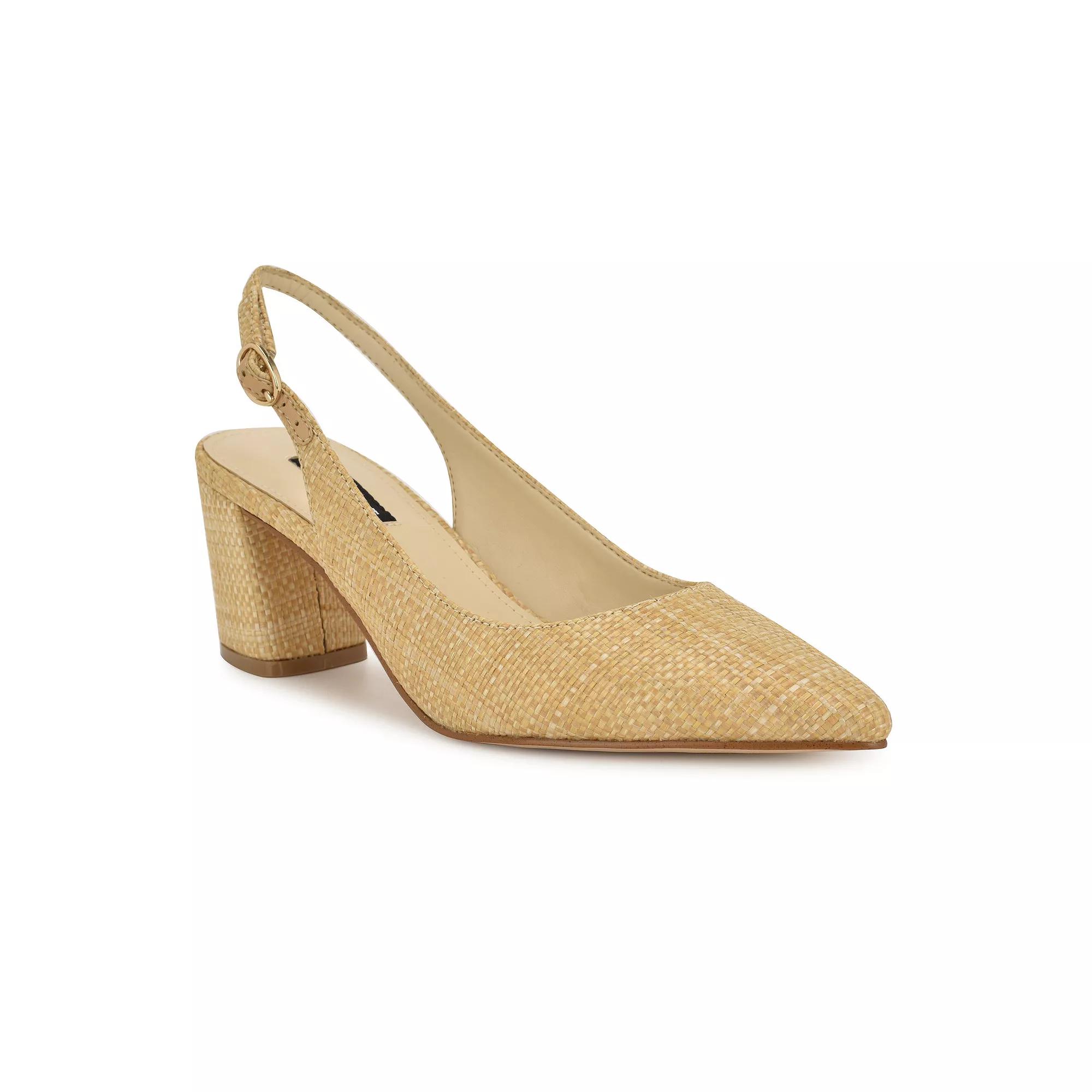 Nine West Kamsee Women's Slingback Block Heel Dress Pumps, Size: 9 Product Image