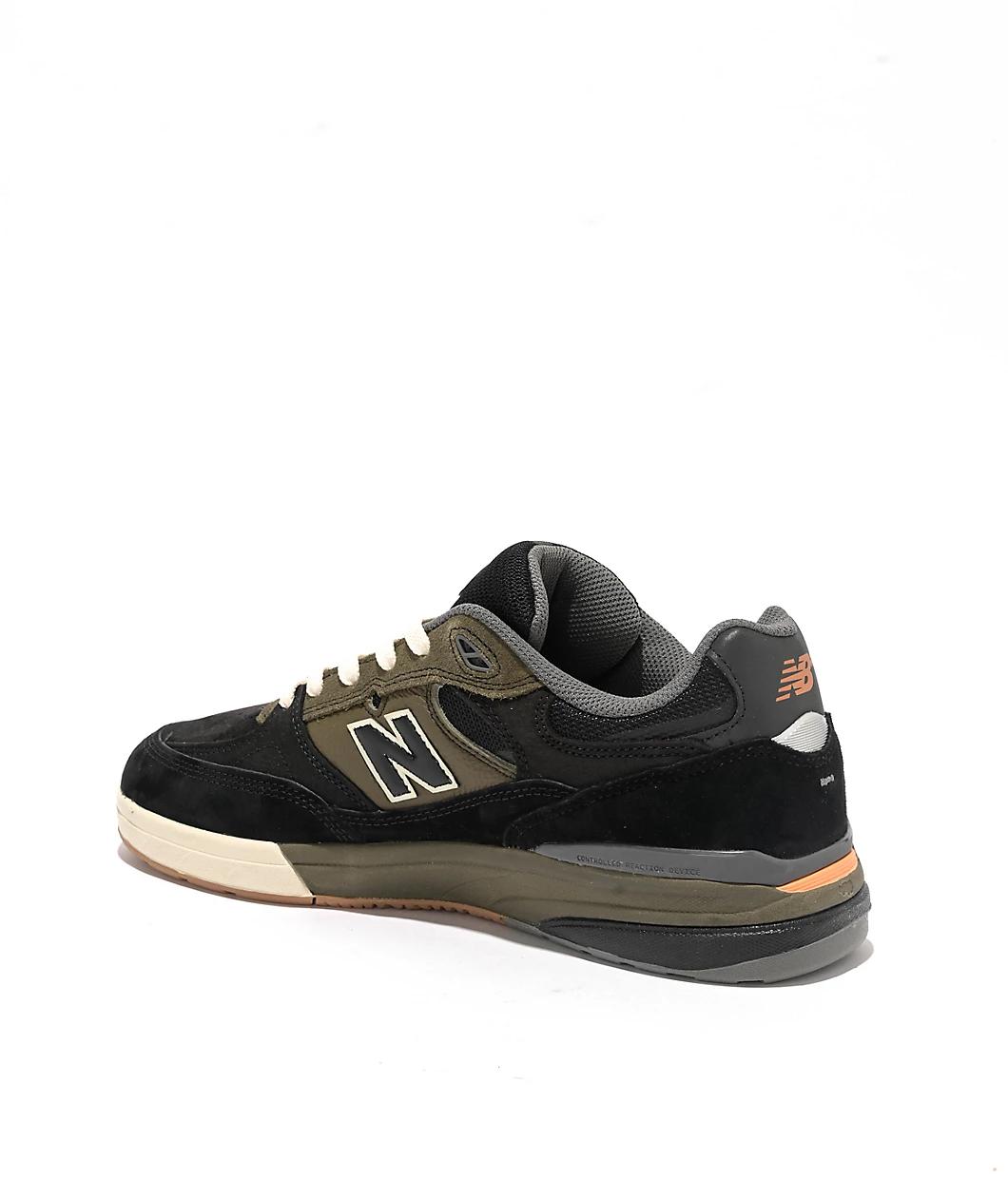 New Balance Numeric 933 Reynolds Black & Olive Skate Shoes Product Image