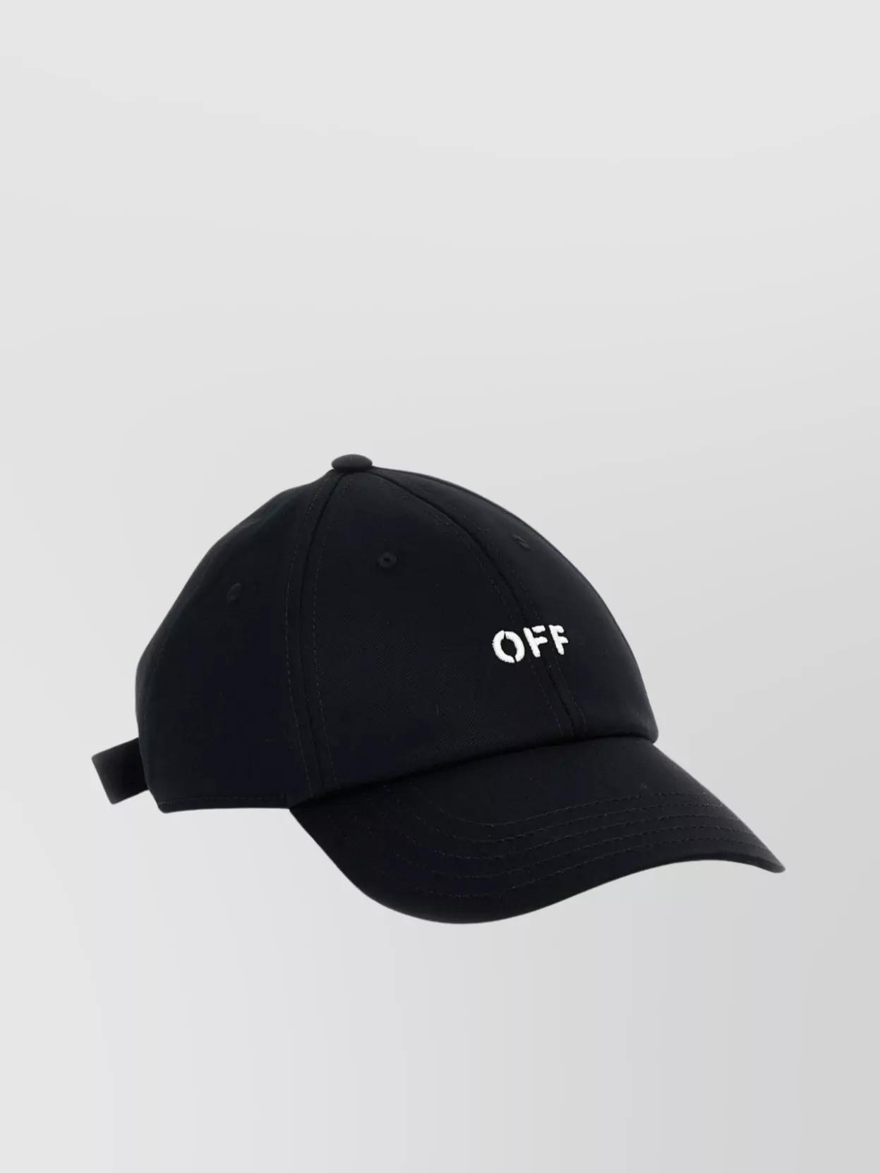 OFF-WHITE Logo-embroidered Baseball Cap With Curved Peak In Black Product Image