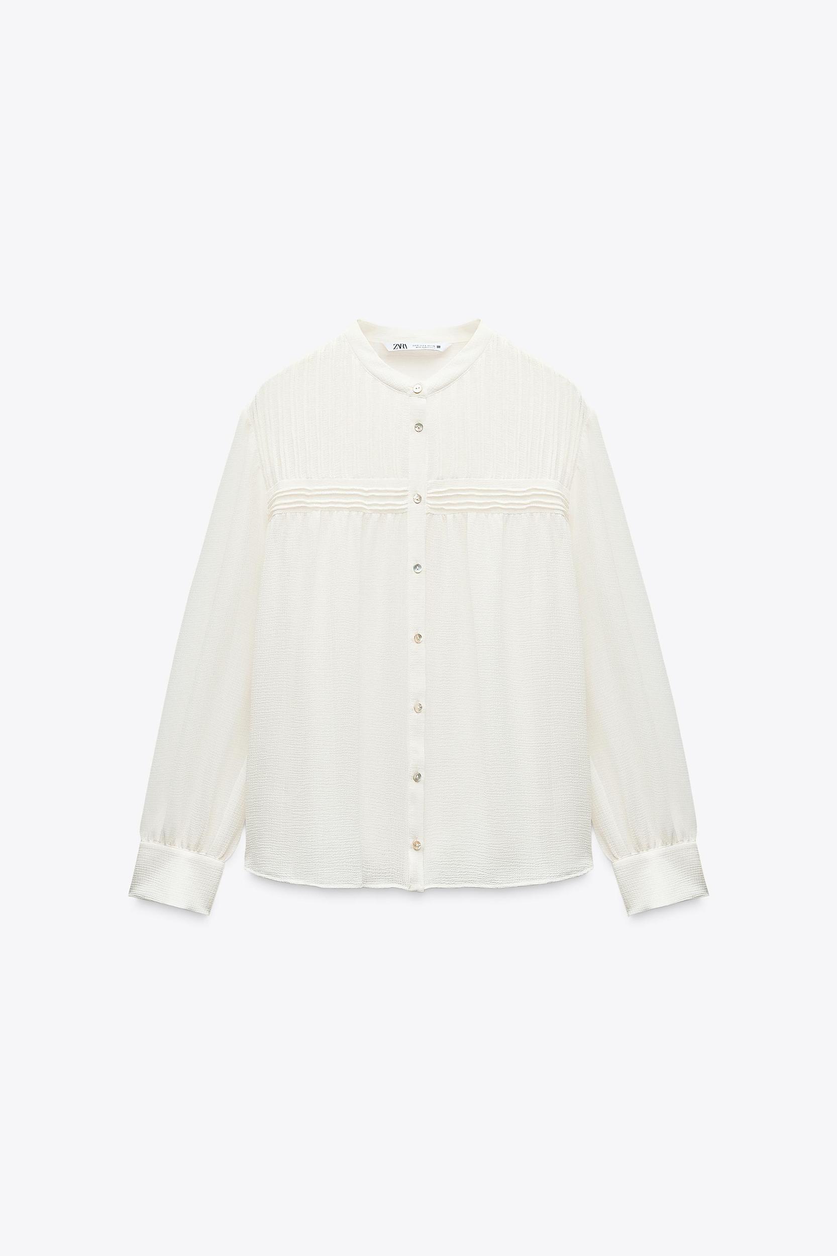 SEMI-SHEER PINTUCK SHIRT Product Image