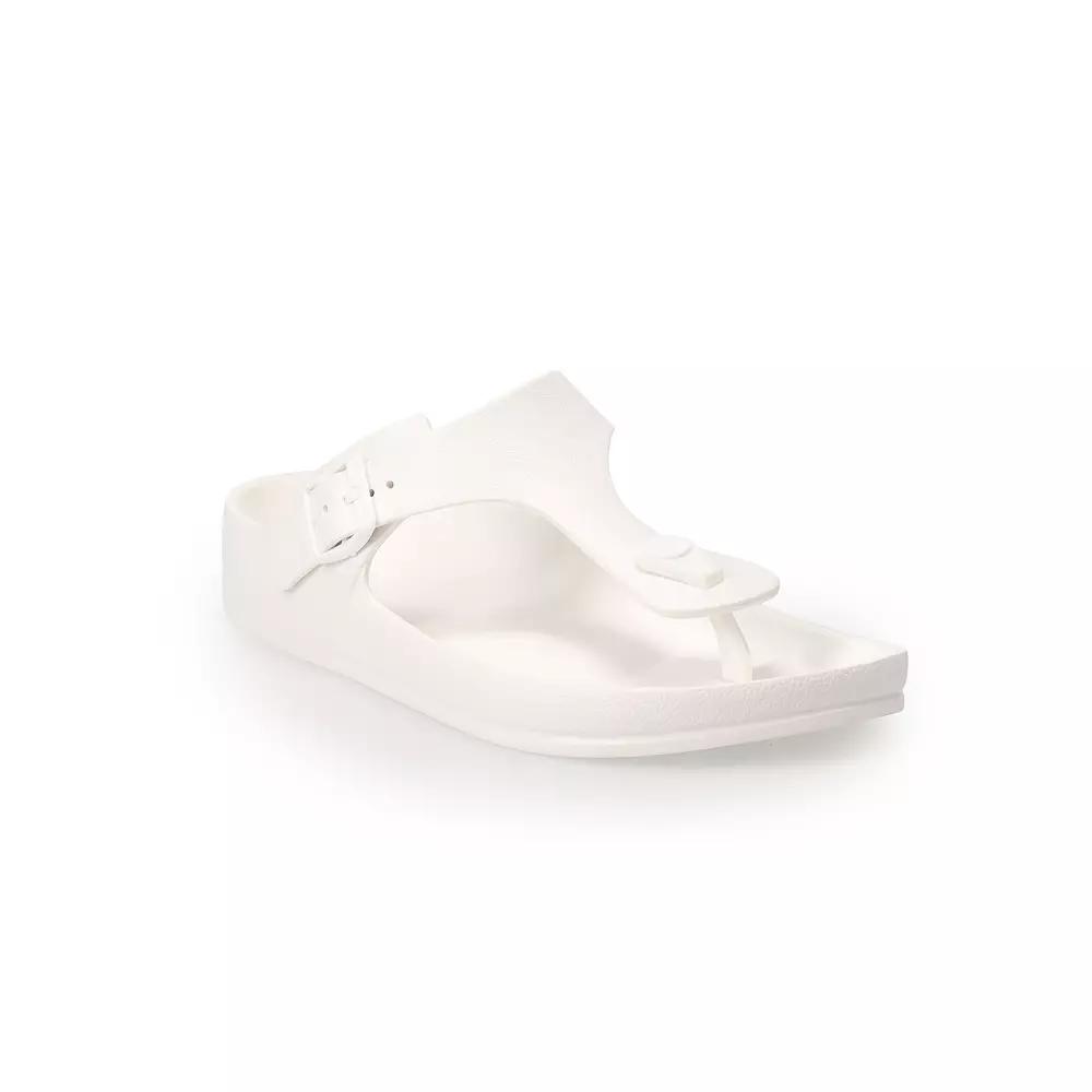 SO® Poku Women's Thong EVA Sandals, Size: 7, White Product Image