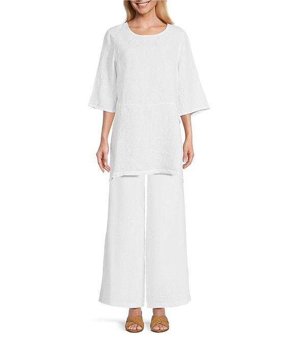 Bryn Walker Light Linen Wide-Leg Pull-On Long Full Length Pants Product Image