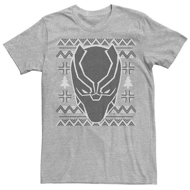 Men's Marvel Black Panther Mask Ugly Christmas Tee,  Product Image