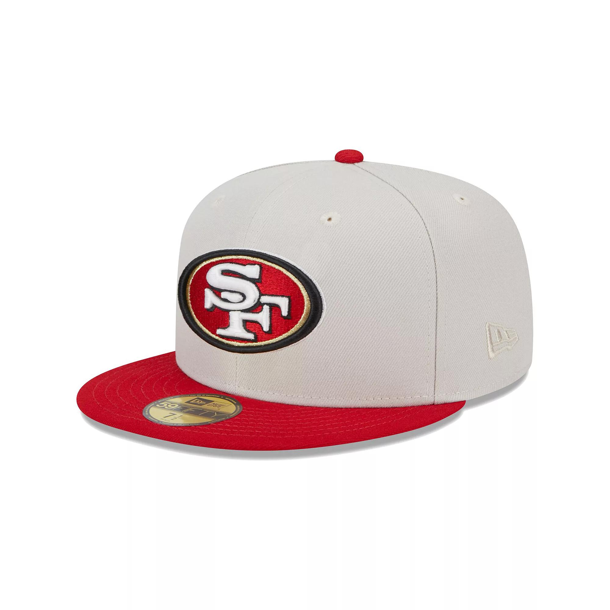 Men's New Era Khaki/Scarlet San Francisco 49ers Super Bowl Champions Patch 59FIFTY Fitted Hat, Size: 8, Beig K Product Image