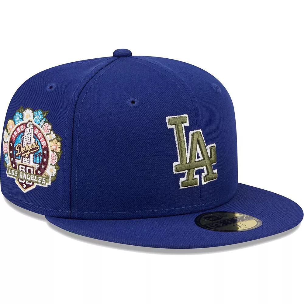 Men's New Era Royal Los Angeles Dodgers 60th Anniversary Spring Training Botanical 59FIFTY Fitted Hat,  Product Image