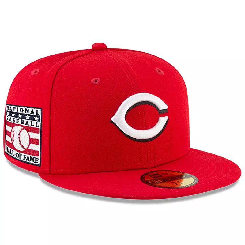 Men's New Era Red Cincinnati Reds National Baseball Hall of Fame 59FIFTY Fitted Hat, Size: 7, Red Red Product Image
